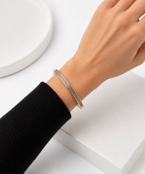 Coeur de Lion Pave Crystal bransoletka sztywnapink.jpg