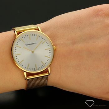 Zegarek damski klasyczny na siatkowej złotej bransolecie Timemaster 023-5 (5).jpg