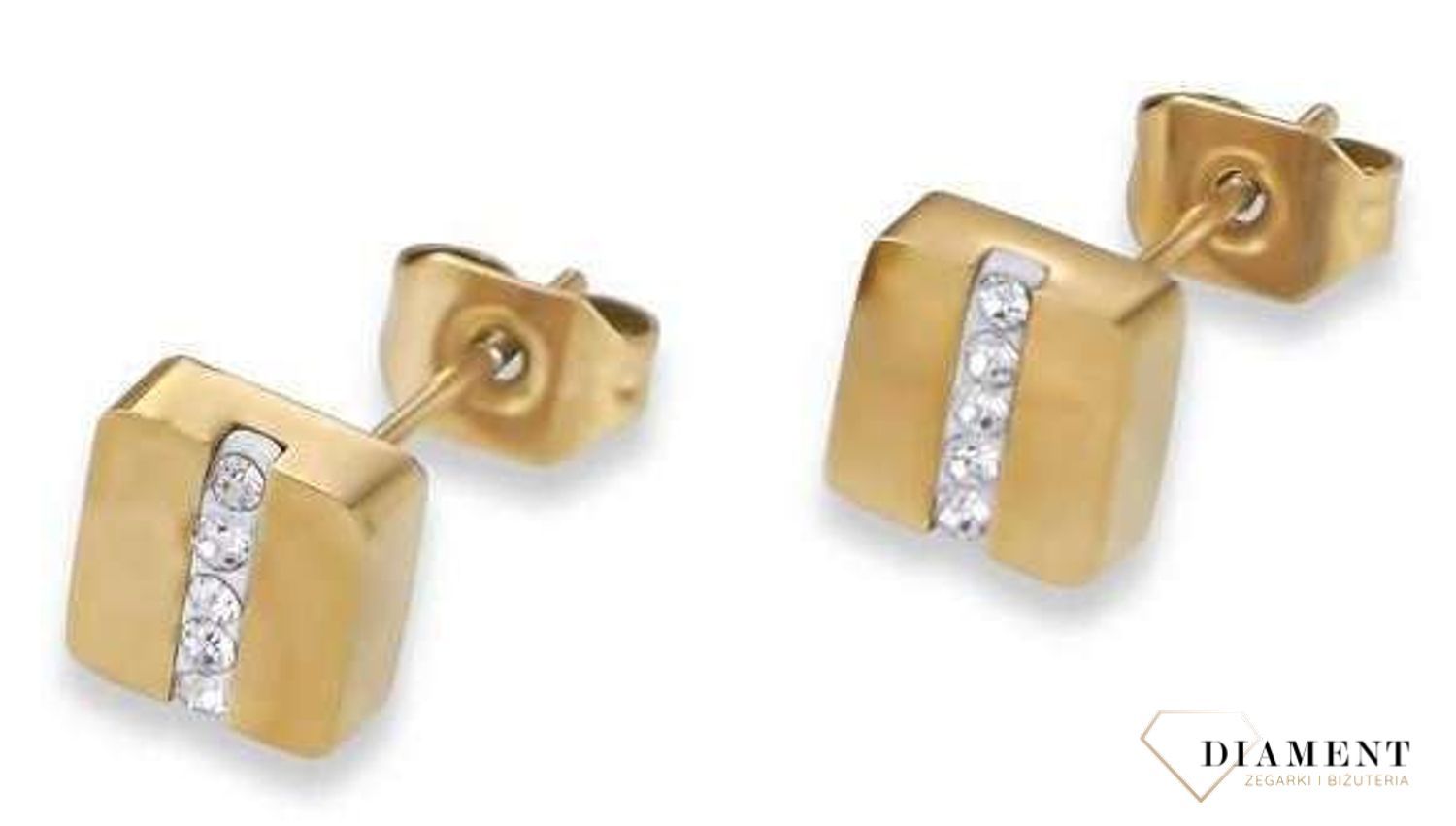 Kolczyki damskie Swarovski białe kwardraciki Coeur De Lion 0325211800.jpg