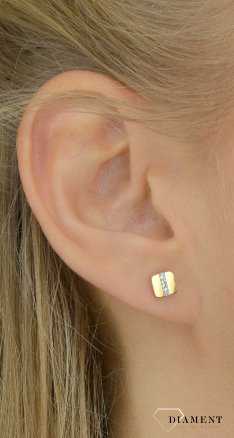 Kolczyki damskie Swarovski białe kwardraciki Coeur De Lion 0325211800.jpg