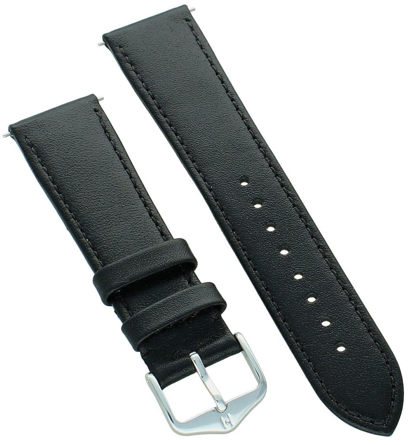 Pasek Skórzany do zegarka HIRSCH czarny 20 mm, 03475150-2 1.jpg