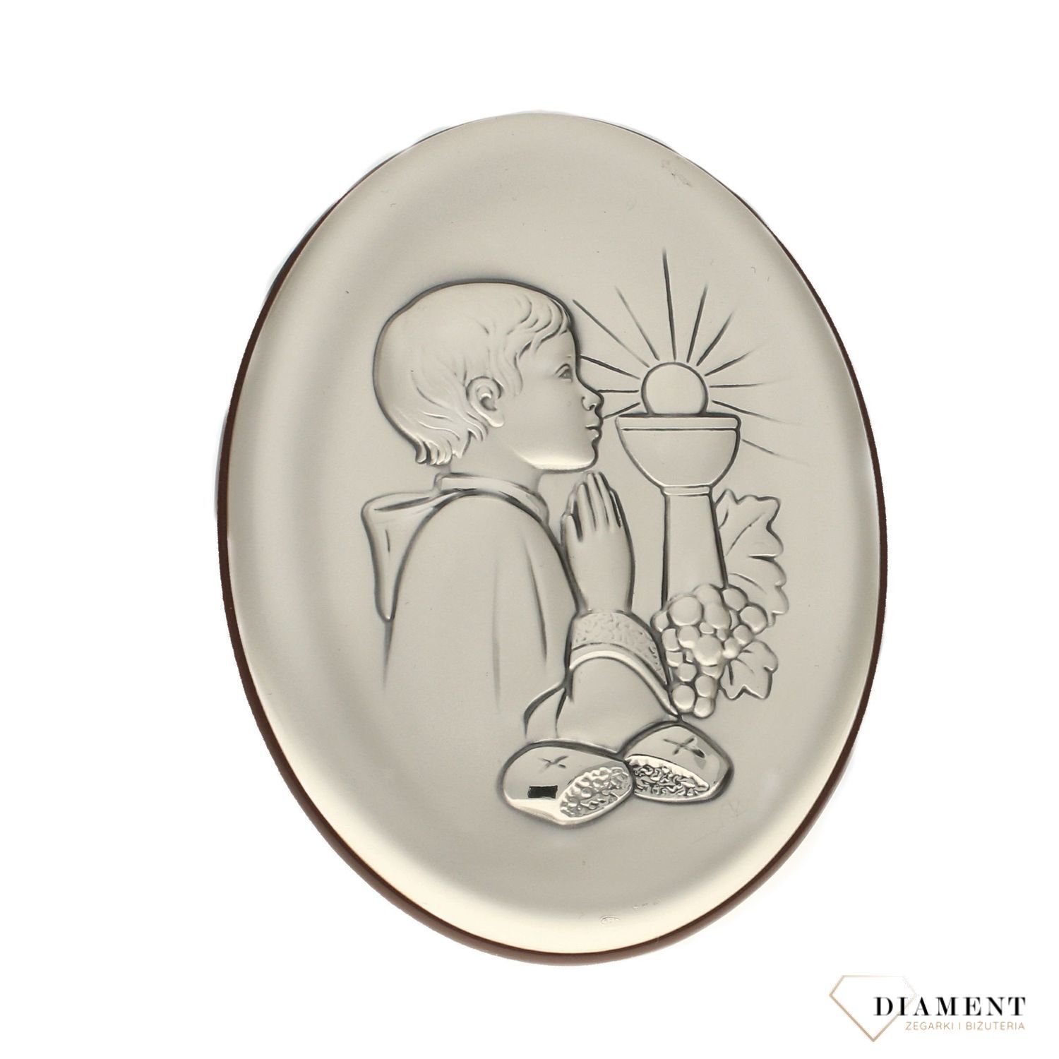 Piękny obrazek srebrny I Komunia Święta- chłopiec (2).jpg