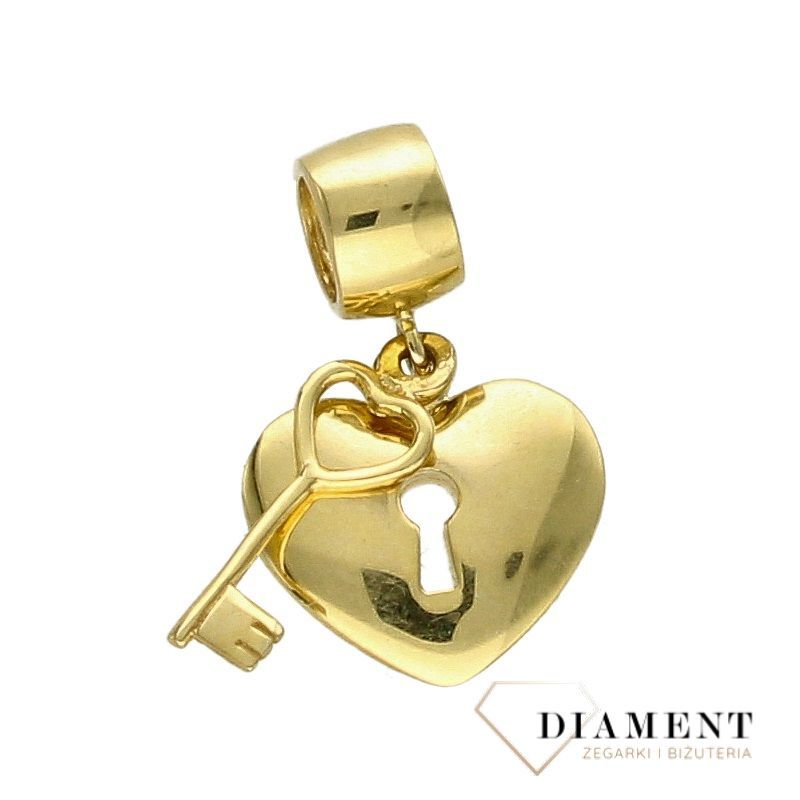 Złota zawieszka charms do bransoletki Yes 333 'Kłódka z kluczykiem'v.jpg