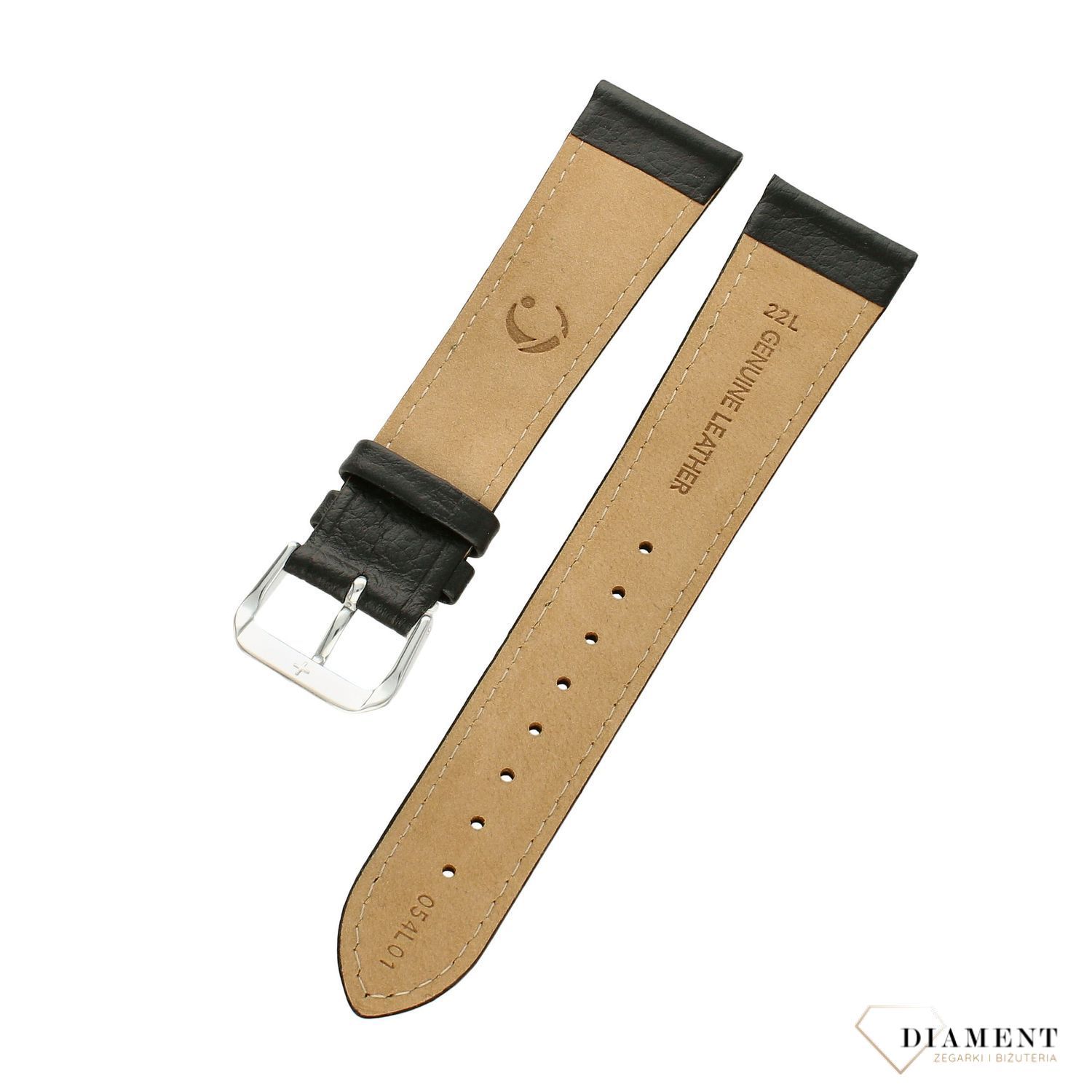 Pasek do zegarka czarny skórzany Condor 'Czarny mat' XXL 054R.01 ⌚ Pasek do zegarka z naturalnej skóry ⌚ Pasek do zegarka XXL ✓ (1).jpg