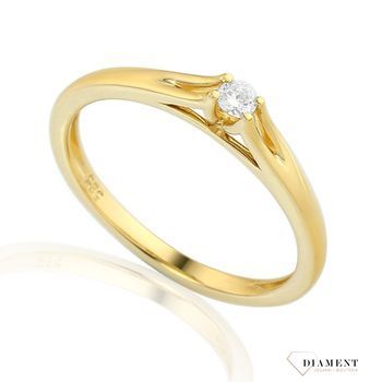 Pierścionek złoty DIAMENT zaręczynowy, diament 42407RD2A.jpg