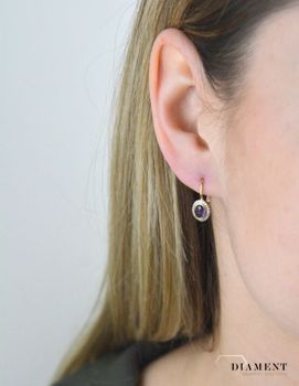 Kolczyki złote wiszące DIAMENT, ametyst i diamenty 06600271 HSI (1).JPG