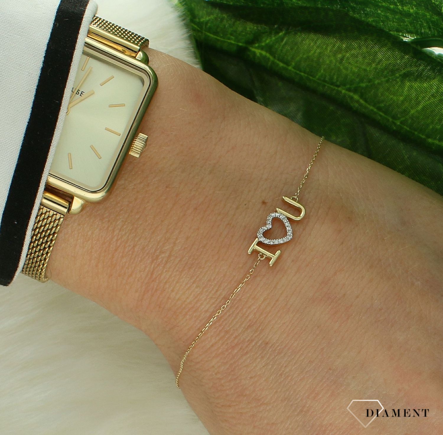 Bransoletka z zawieszką I LOVE YOU  wysadzaną brylantami 0660050651 (1).jpg