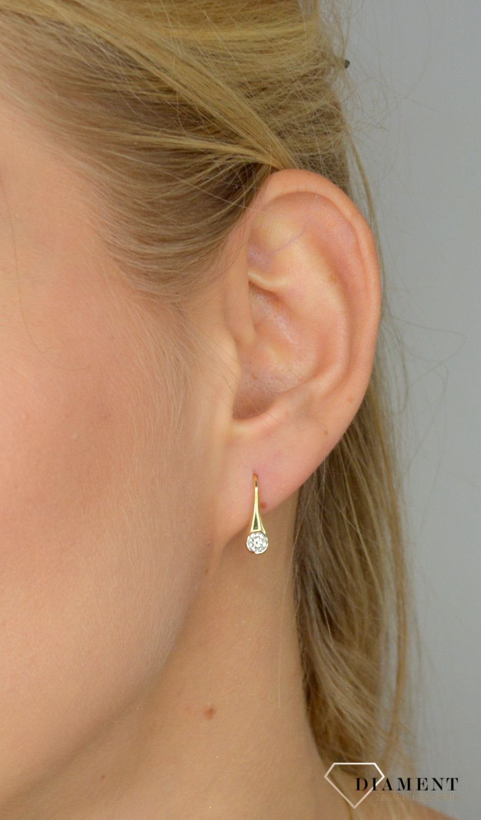 Kolczyki złote DIAMENT żółte złoto, diamenty 0660061773.jpg