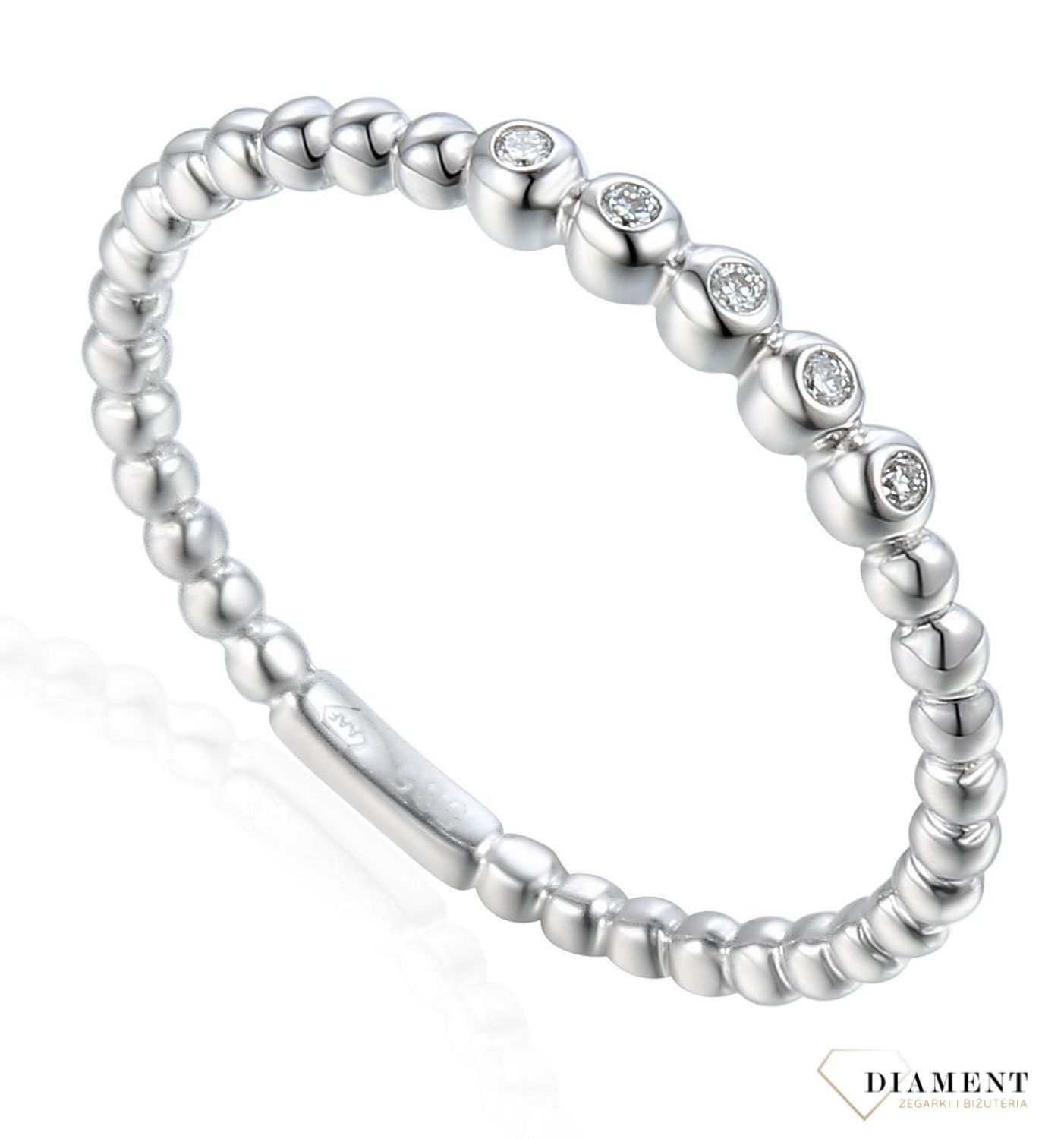Pierścionek złoty DIAMENT 585 białe złoto, diamenty 61169R018-G1Q3-001.jpg