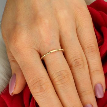 Złoty Pierścionek z Diamentami 585 Kokardka z Blaskiem - Rozmiar 14  R61161 tył.jpg