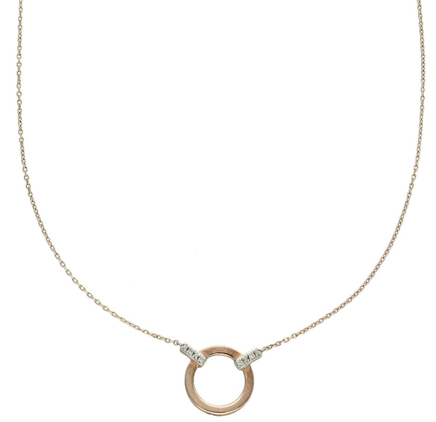 Złoty naszyjnik celebrytka DIAMENT 'kółeczko z diamentem' 375. Wyjątkowo delikatny i prosty w swojej formie złoty naszyjnik wysadzany brylantami. Uniwersalny splot łańcuszka typu ankier.1.jpg