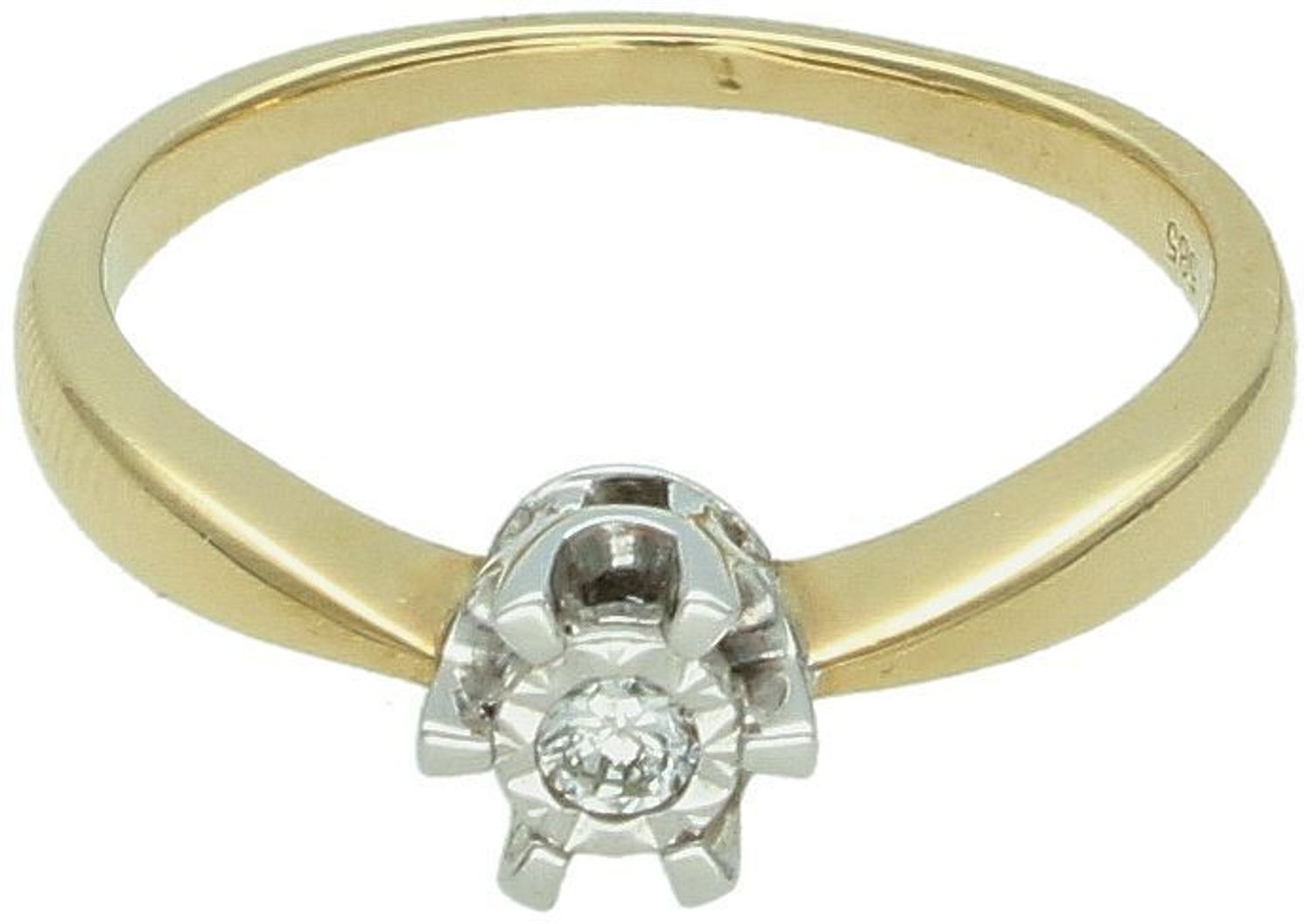 Złoty pierścionek damski 585 z Diamentem.jpg