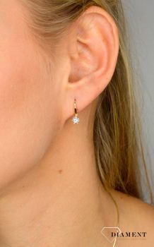 Kolczyki złote wiszące DIAMENT białe złoto, diamenty 0660076910. Kolczyki dwoma brylantami wielkości 0,11 ct. Przepiękne kolczyki złote z brylantami.  (3).JPG
