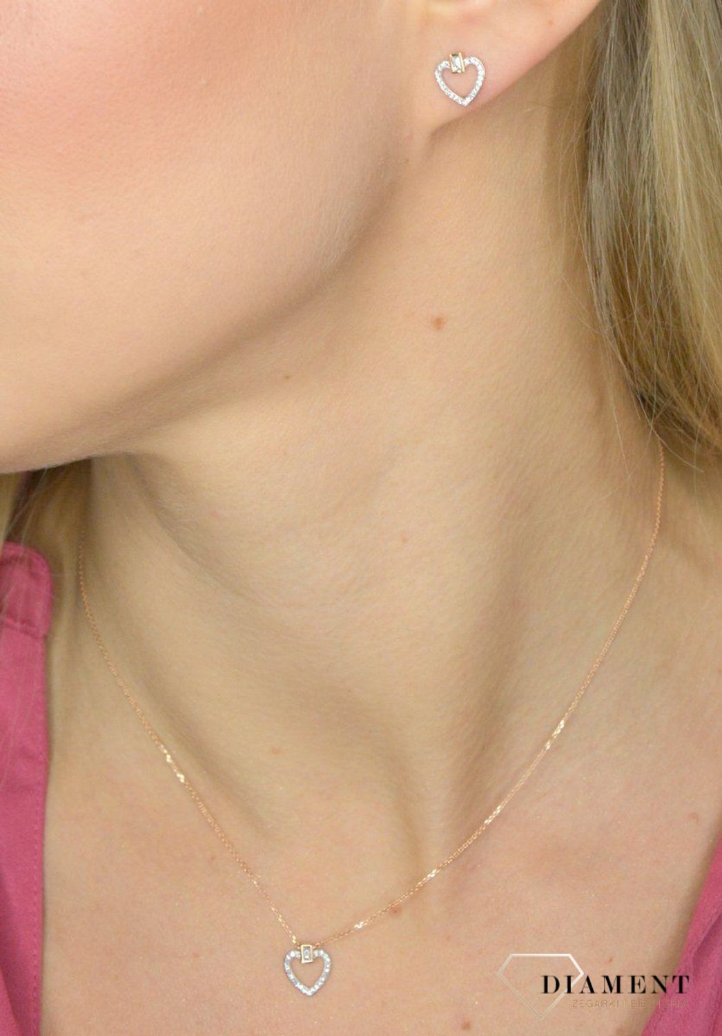 Kolczyki serca różowe złoto z brylantami 0660079963.jpg