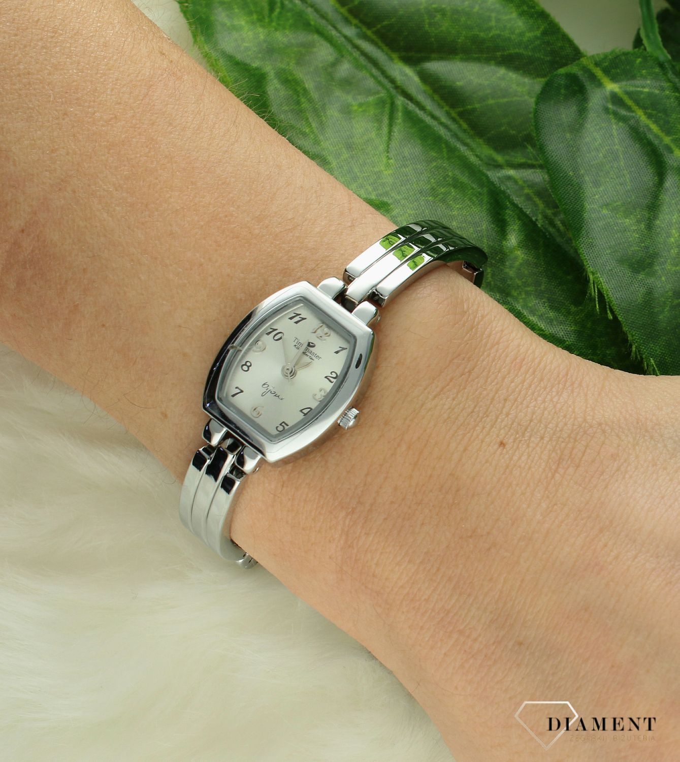 Zegarek damski na ozdobnej bransolecie Timemaster z cyframi 070-177. Tani zegarek dla kobiety. Zegarek damski z cyferkami. Damski zegarek srebrny na bransolecie. Pomysł na prezent dla kobiety. Czytelny zegarek, tani..jpg