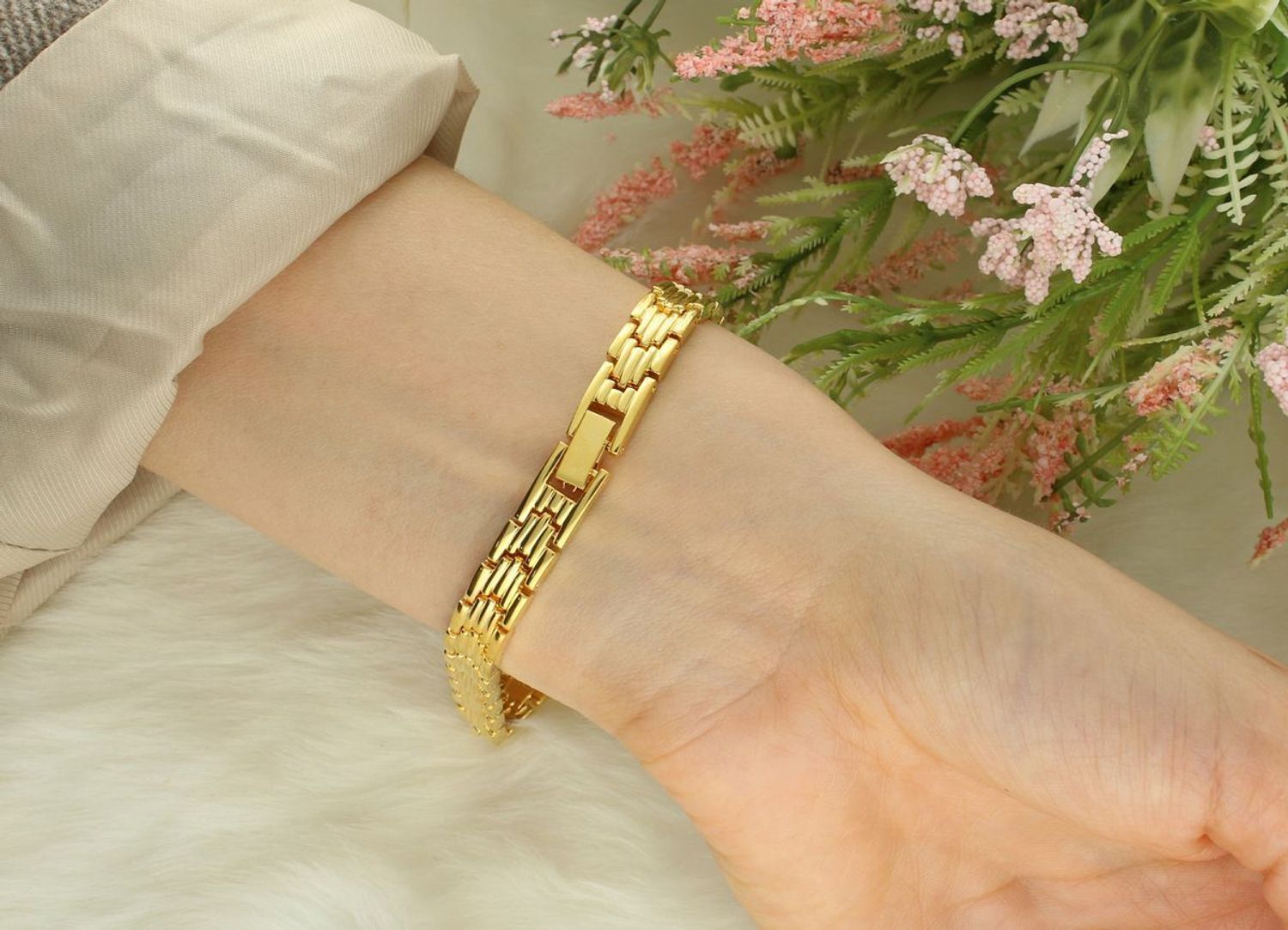 Zegarek damski Timemaster 070-380 złoty, cyrkonie biżuteryjna bransoleta.jpg