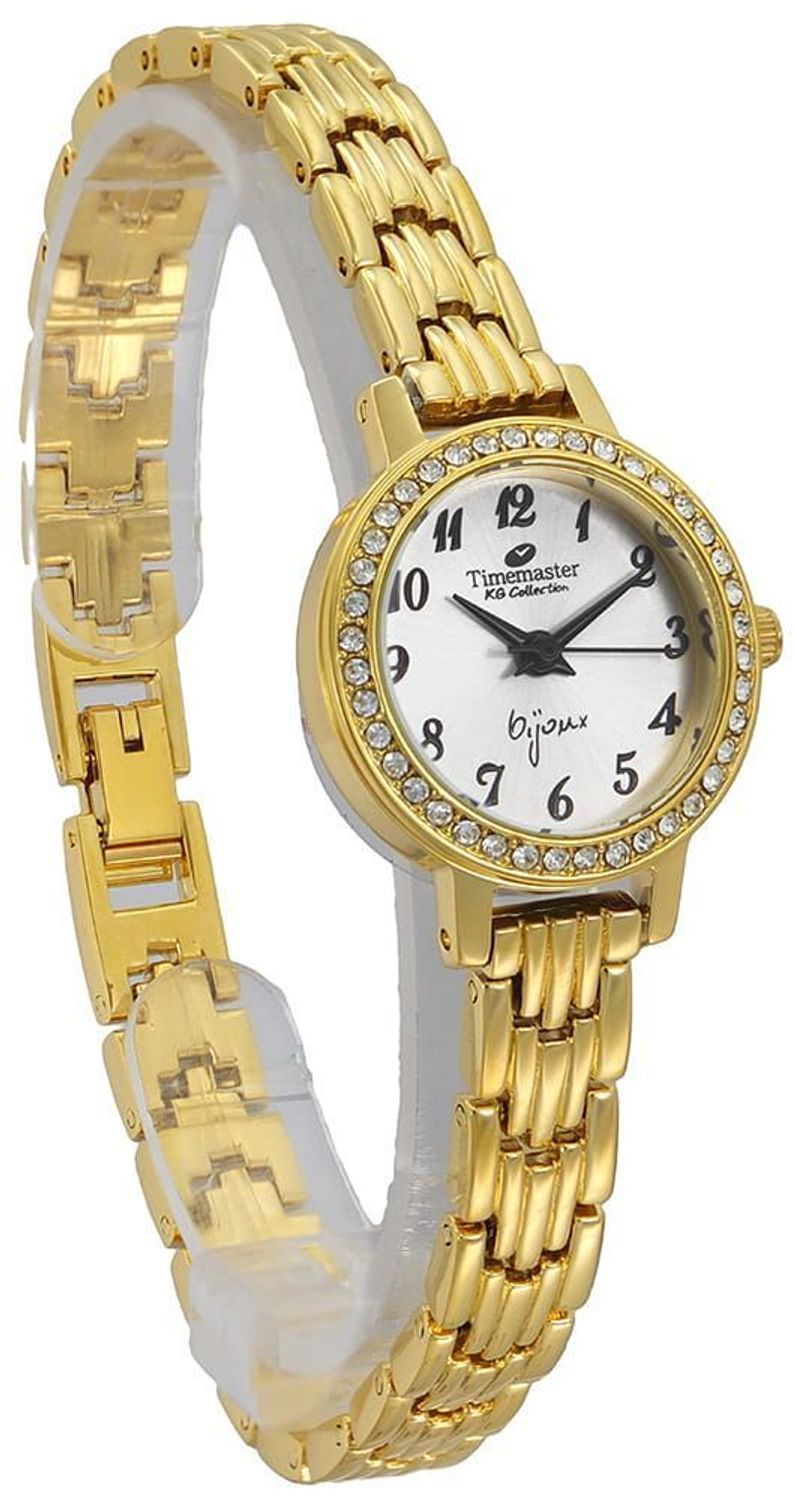 Zegarek damski Timemaster 070-380 złoty, cyrkonie biżuteryjna bransoleta.jpg