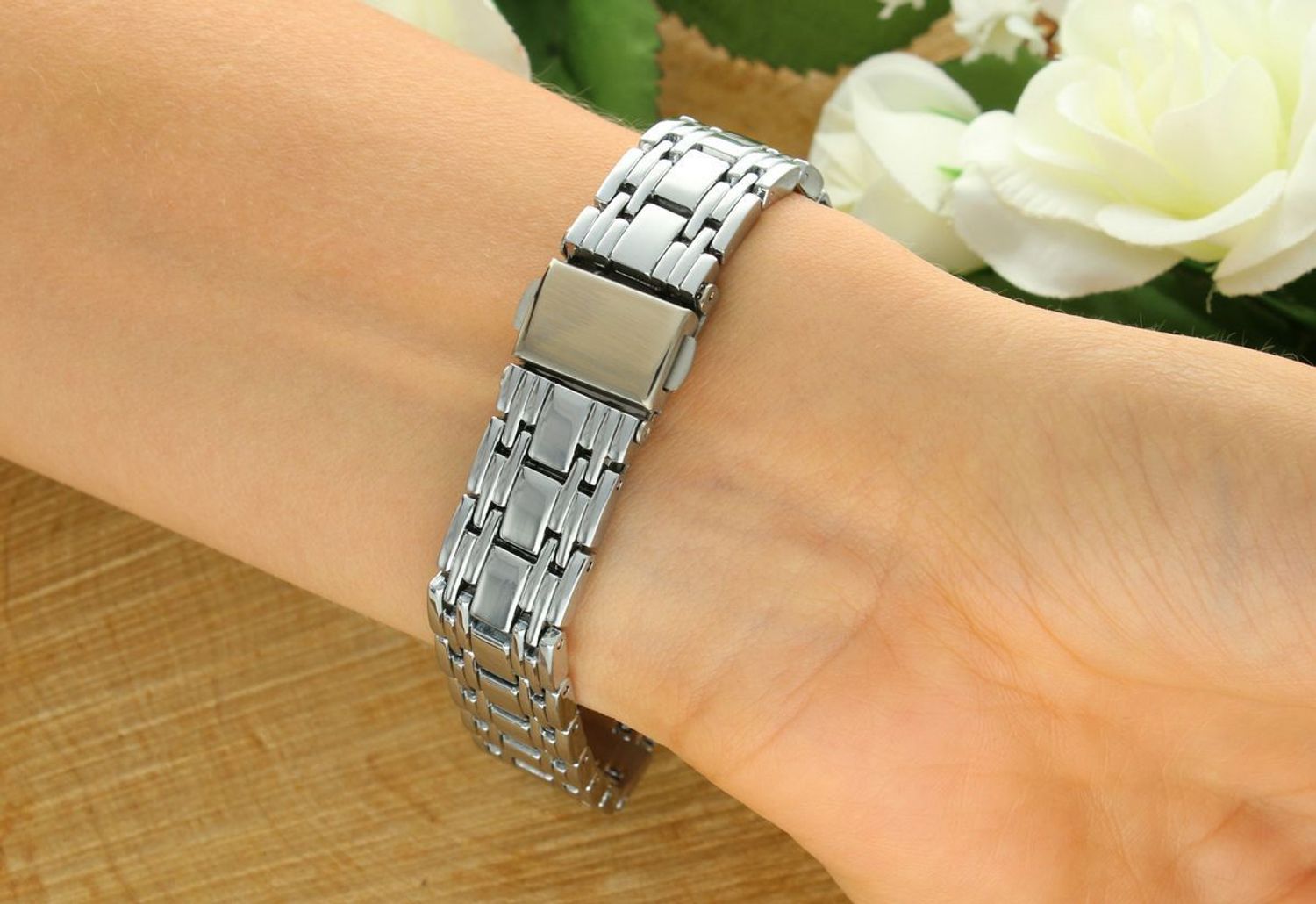 zegarek damski, zegarek Timemaster, zegarek kwarcowy damski, srebrny zegarek damski, zegarek z bransoletą, klasyczny zegarek damski, zegarek na prezent, polski zegarek damski, 1.jpg