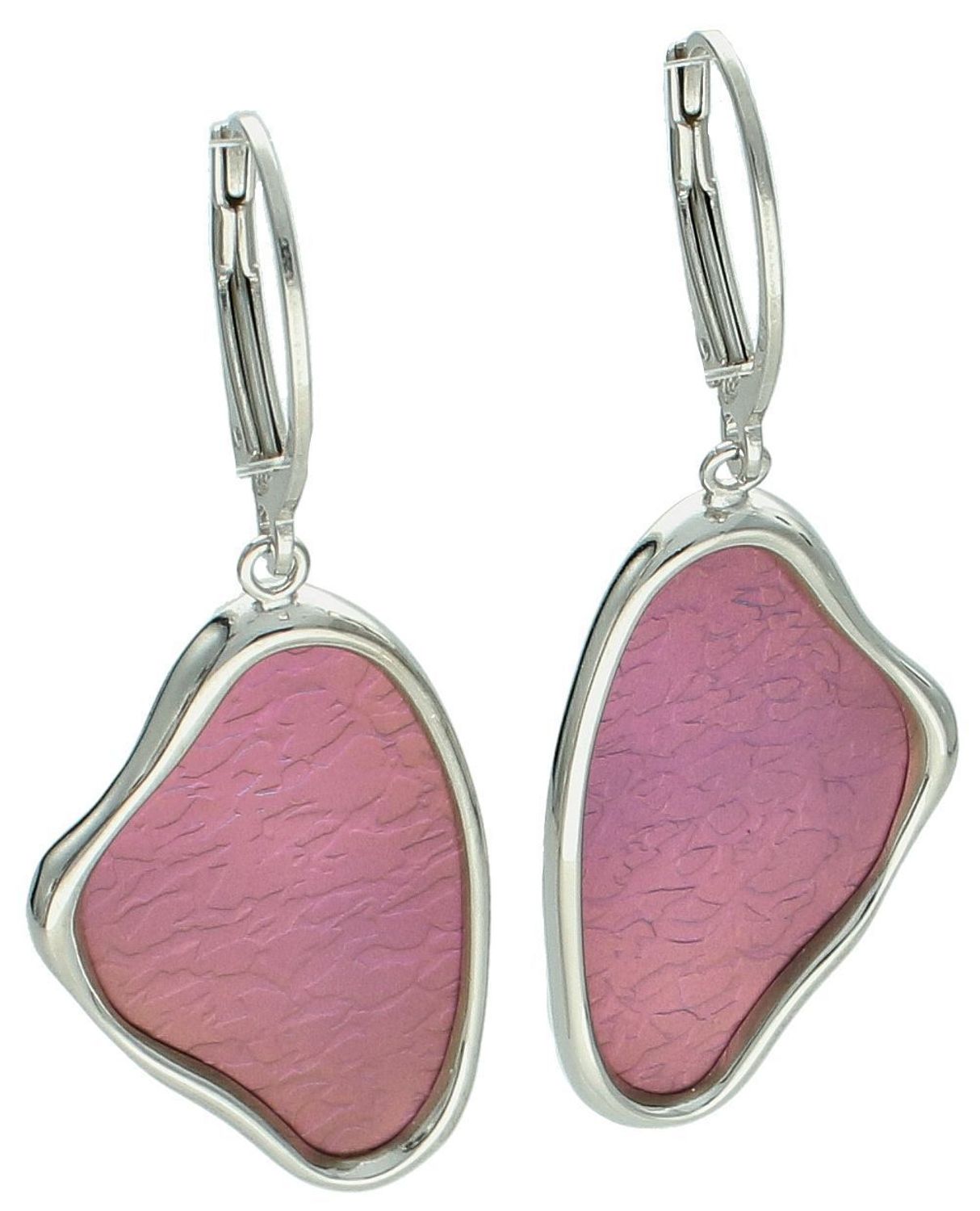 Kolczyki damskie wiszące tytan fioletowy próba 925, 0712767598 Elegancka, subtelna i nowoczesna – zawieszka w kształcie geometrycznym, wykonana z fioletowego tytanu, dodaje temu naszyjnikowi 1.jpg