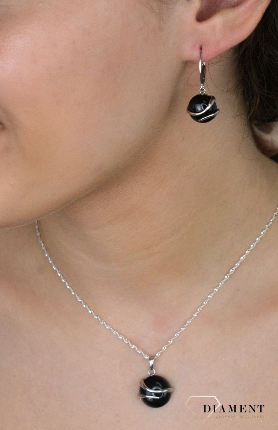 Kolczyki srebrne wiszące z onyksem pr 925, 0712776893.jpg