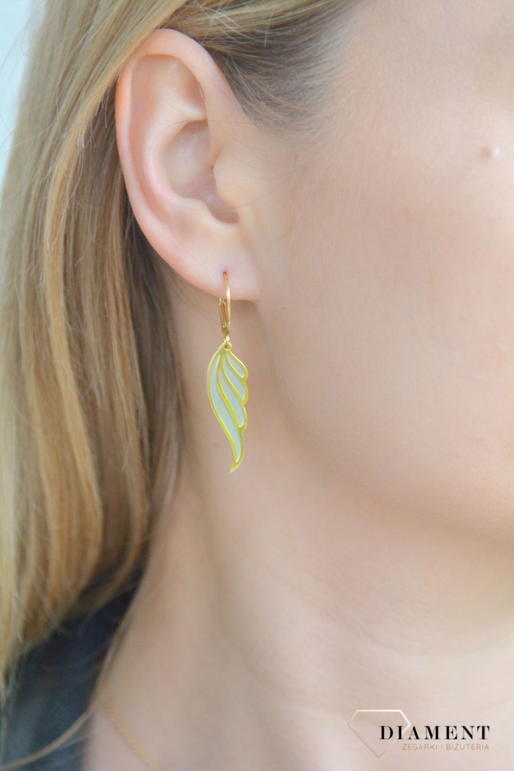 Srebrne kolczyki damskie 925 pokryte złotem Skrzydełka 0712864697. Srebrne kolczyki damskie. Kolczyki damskie pokryte złotem. Kolczyki srebrne skrzydełka Kolczyki damskie pozłacane na prezent..jpg