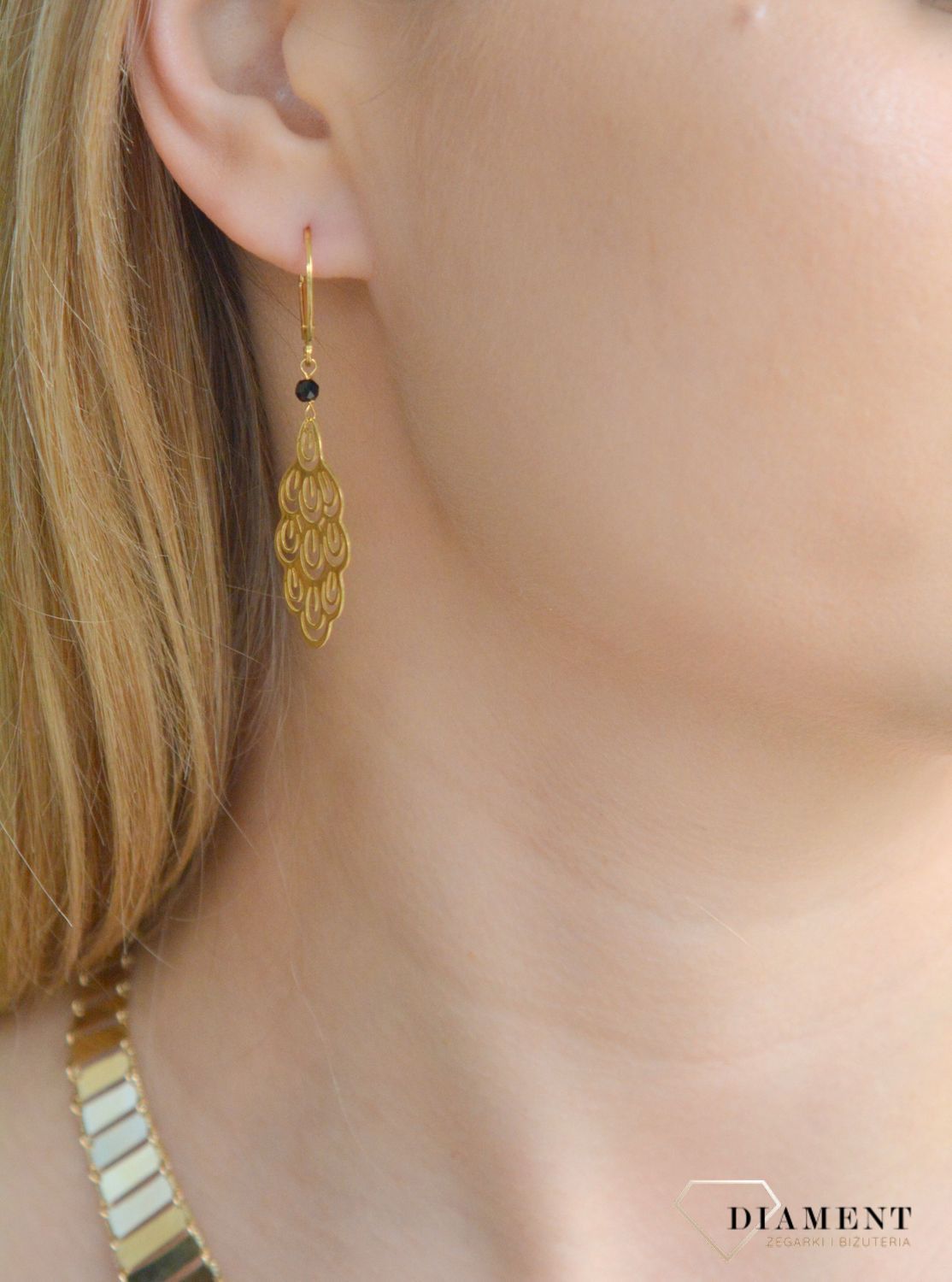 Srebrne kolczyki damskie 925 pozłacane ażurowy wzór 0712864893.jpg