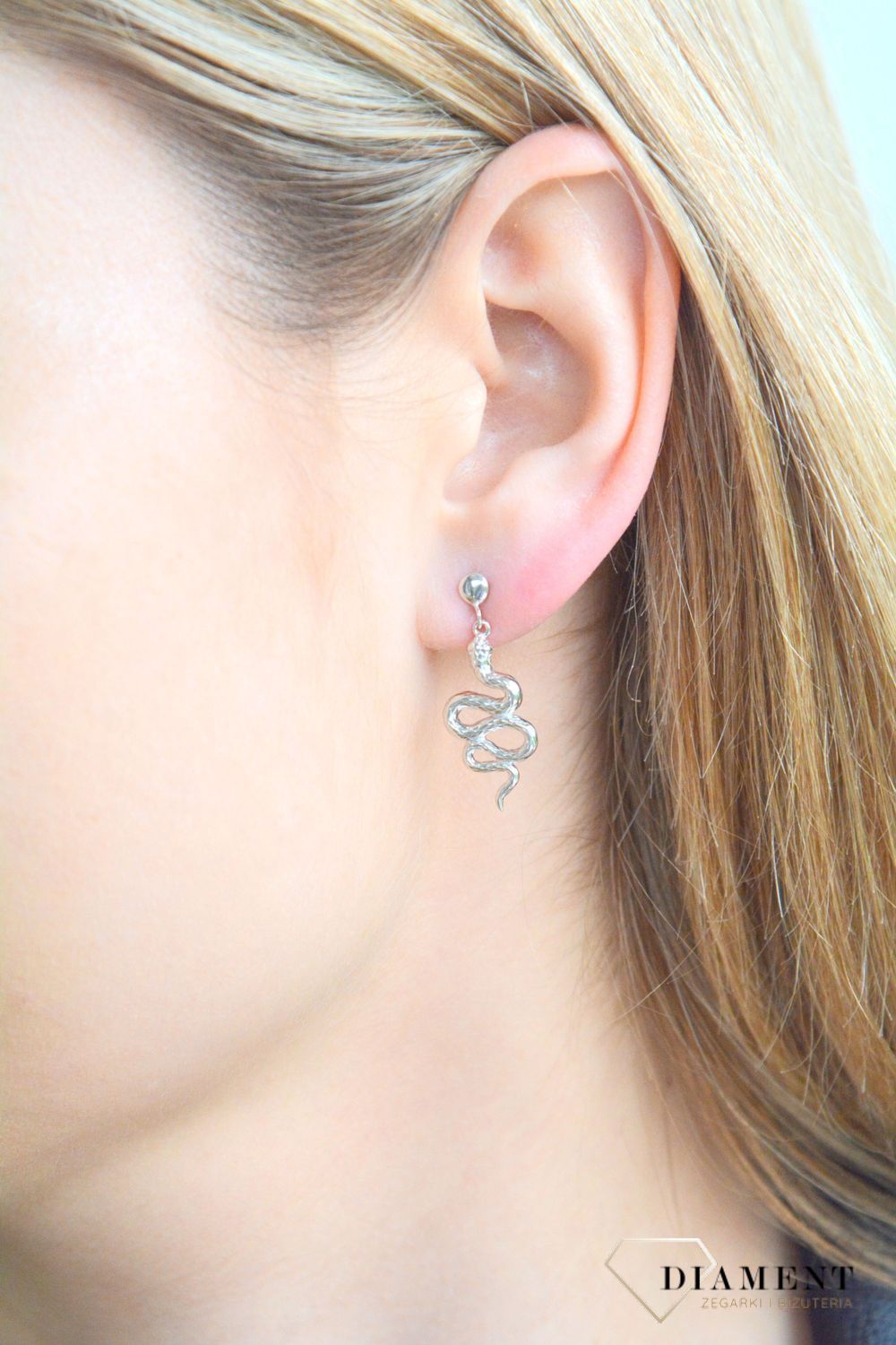 Srebrne kolczyki damskie 925 wiszące Węże 0717048700. Srebrne kolczyki damskie. Kolczyki srebrne żmije. Kolczyki na sztyft wiszące. Kolczyki damskie ze wzorem węża, żmji. Kolczyki srebrne damskie na prezent..jpg