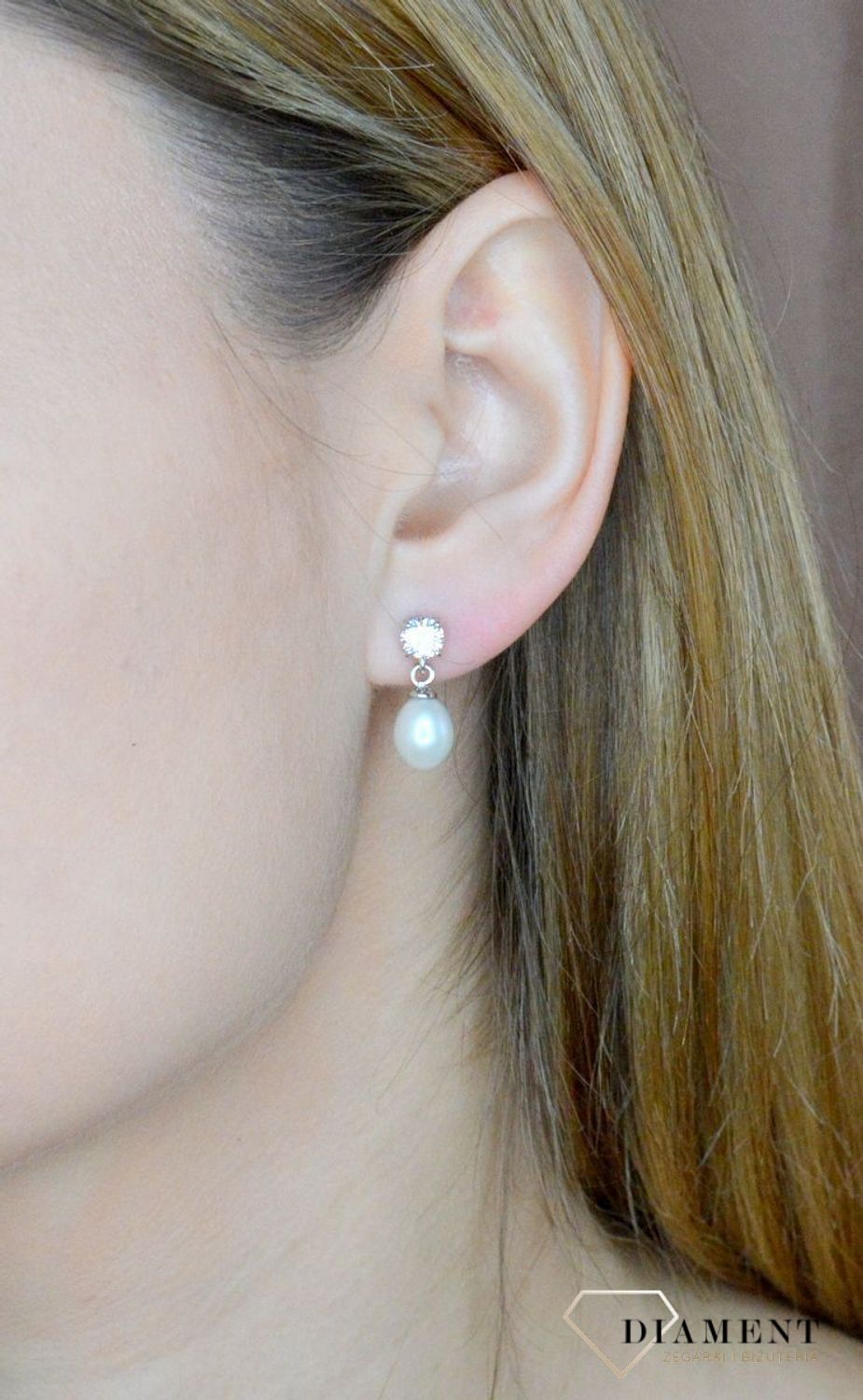 Srebrne kolczyki damskie 925 wiszące z perłą i cyrkonią 0717648600.jpg