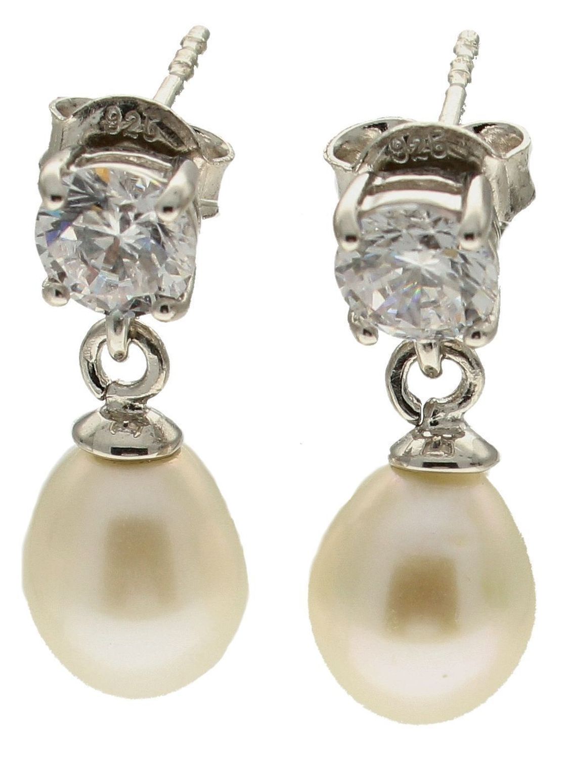 Srebrne kolczyki damskie 925 wiszące z perłą i cyrkonią 0717648600.jpg