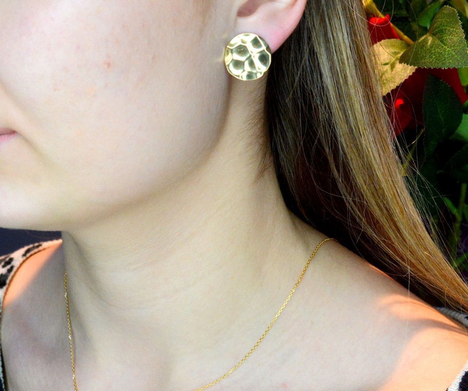 Kolczyki srebrne pozłacane 'organic' 0718054400.  Cudowne, błyszczące idealnie wykończone kolczyki. Kolczyki z zapięciem na sztyft. Bardzo wygodne i klasyczne zapięcie. Kolczyki można połączyć z pozostała biżuterią i stworzyć.jpg