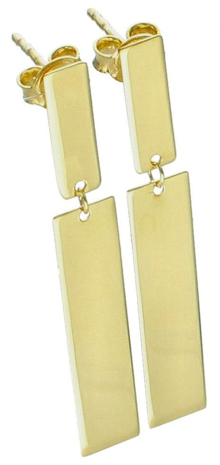 Kolczyki srebrne pozłacane blaszki pr 925, 0718061500 Srebrne kolczyki wiszące blaszki zostały wykonane z najwyższej jakości srebra próby 925. Idealny prezent dla każdej kobiety.1.jpg