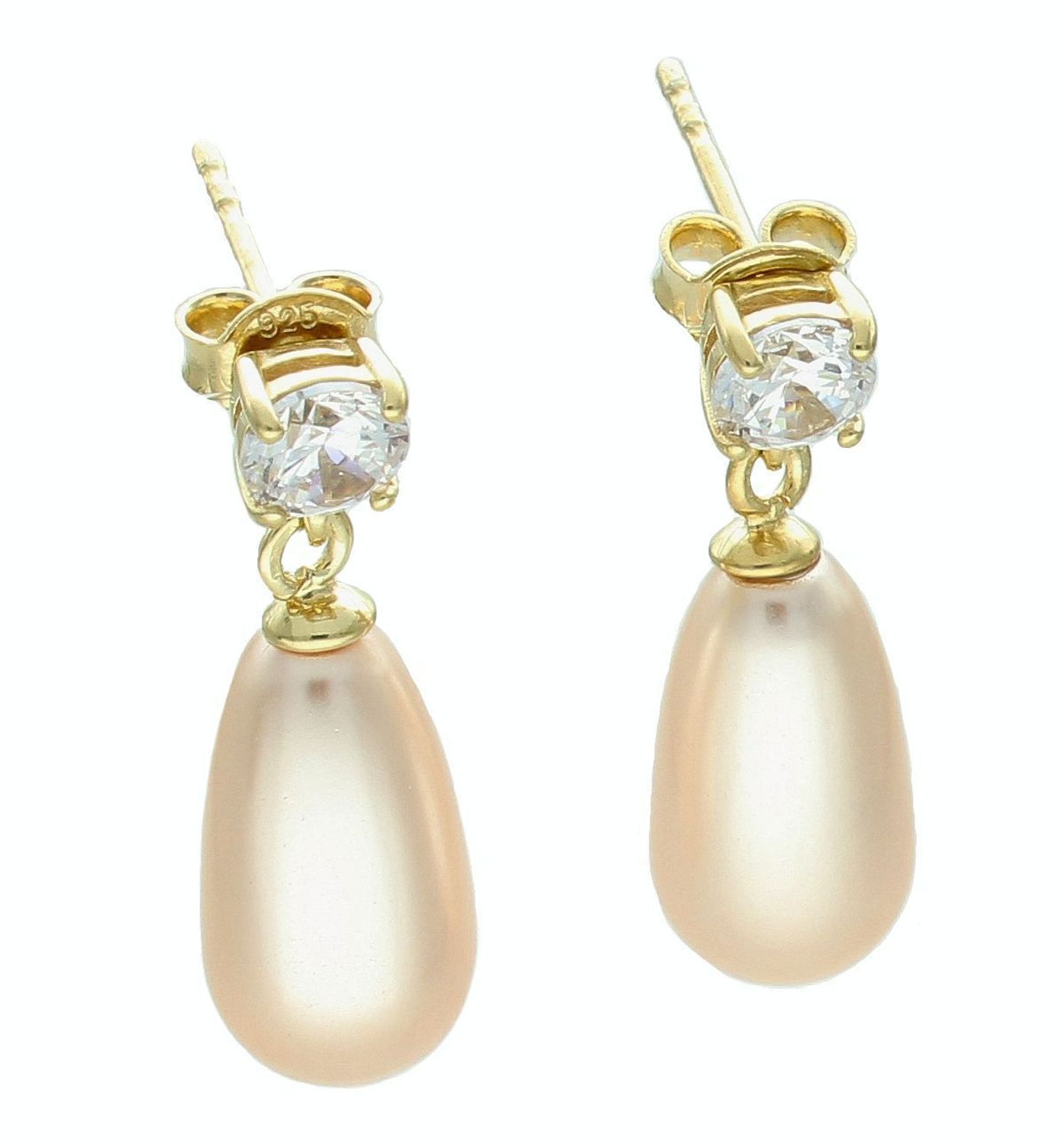 Srebrne kolczyki damskie 925 wiszące perły słodkowodne 0718148600.jpg