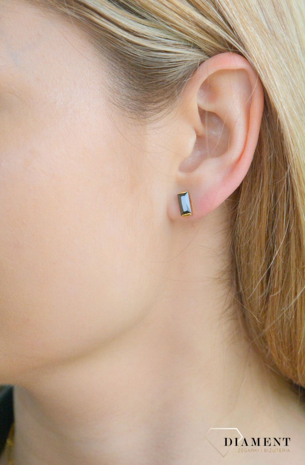 Srebrne kolczyki damskie 925 pozłacane z czarnym kamieniem  0718338500.jpg