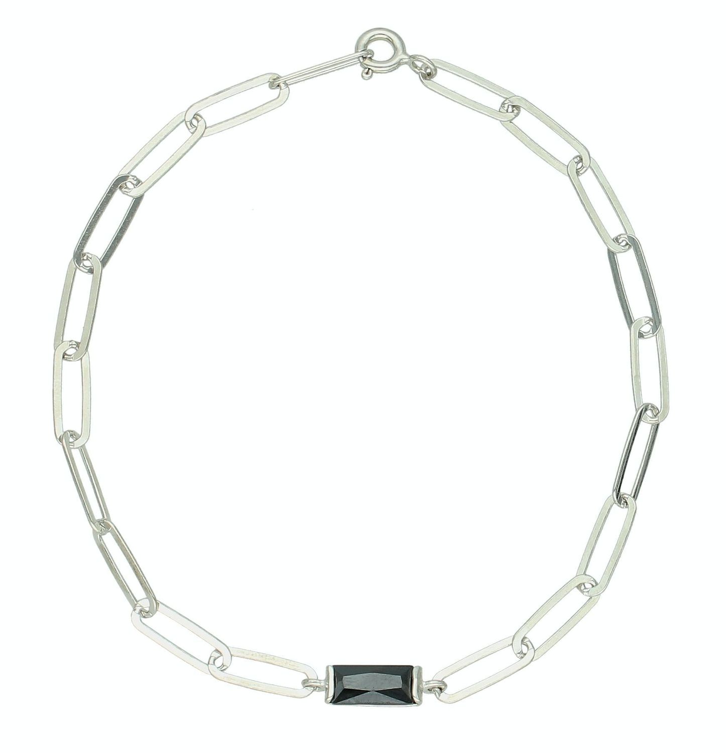 Srebrna bransoletka damska 925 z czarnym kamieniem 0727336000.jpg