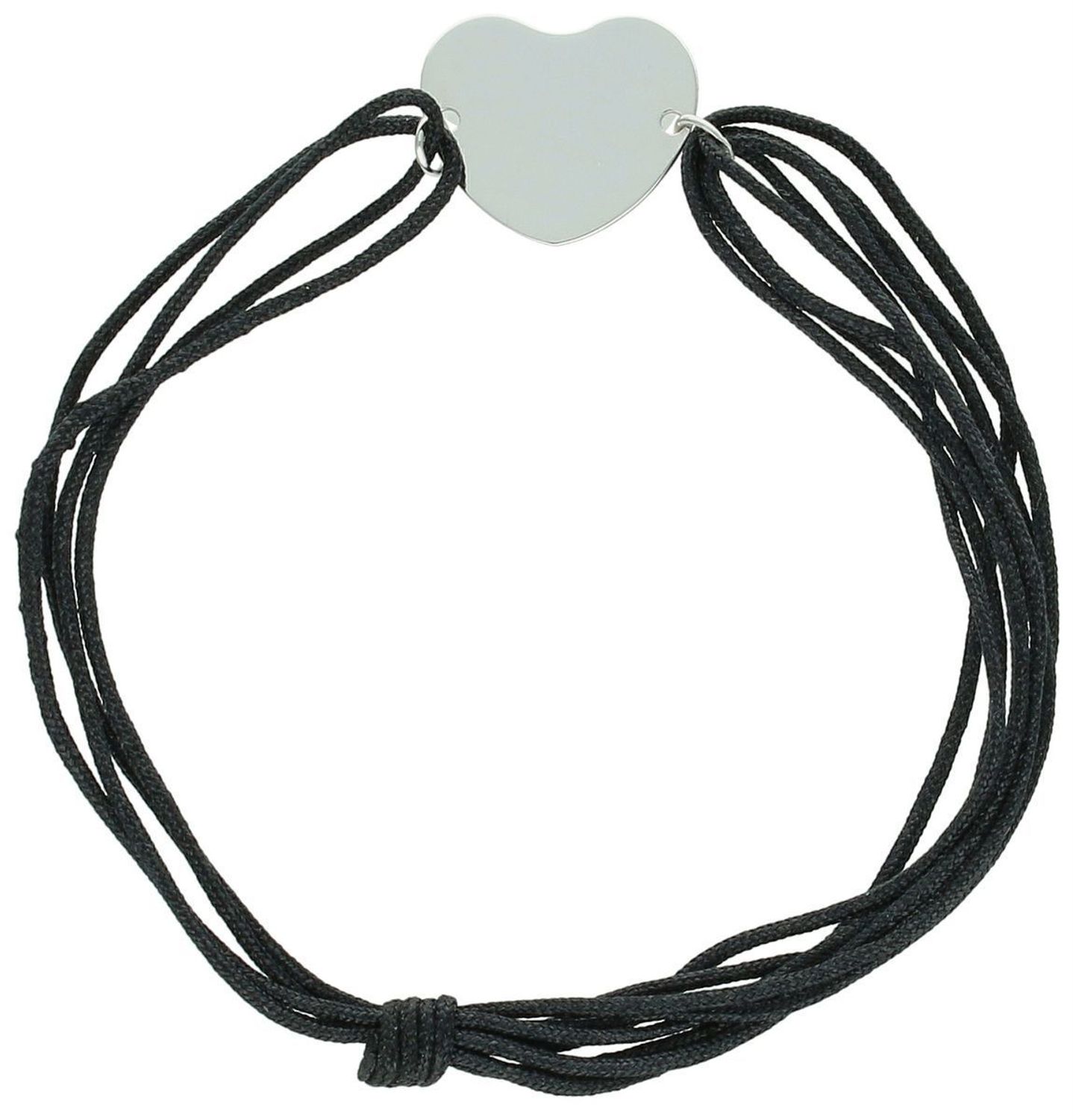 Bransoletka srebrne serce na czarnym sznureczku próba 925, 0727357700 Bransoletka damska srebrne pozłacane kółeczko na czarnym sznurku próba 925, 0728359200 Bransoletka damska z 1.jpg
