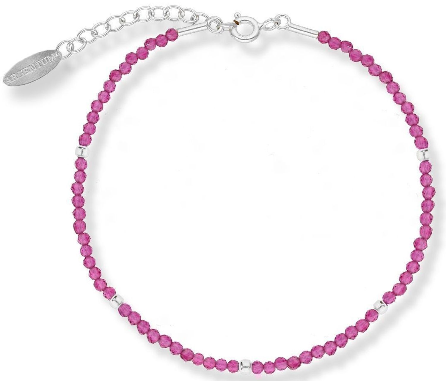 Bransoletka damska spinel srebro próba 925, 0727835600 Bransoletka damska spinel wykonana ze srebra próby 925, numer katalogowy 0727835600 1.jpg