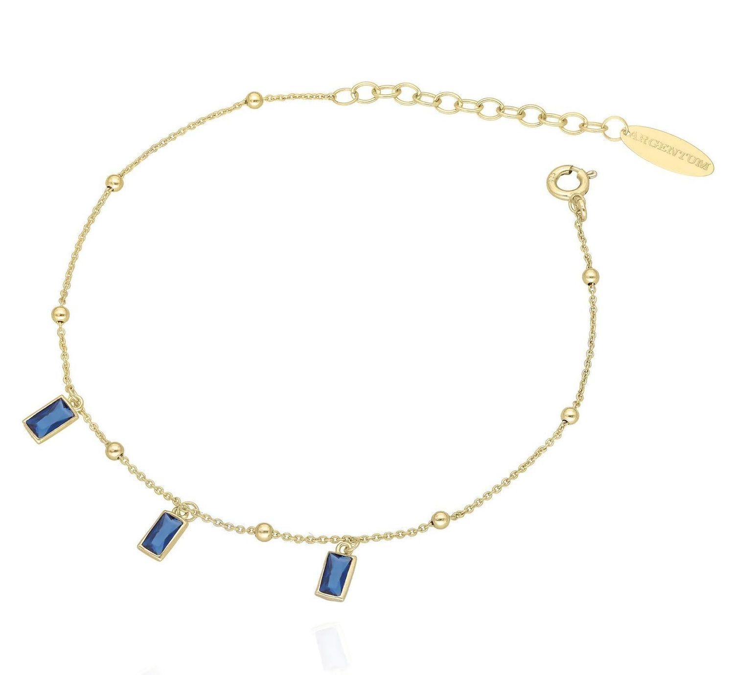 Srebrna bransoletka damska 925 celebrytka pozłacana niebieskimi cyrkoniami 0728241300. Srebrna bransoletka damska. Bransoletka damska z cyrkoniami. Bransoletka celebrytka damska z niebieskimi cyrkoniami. Bransoletka damska na prezent..jpg