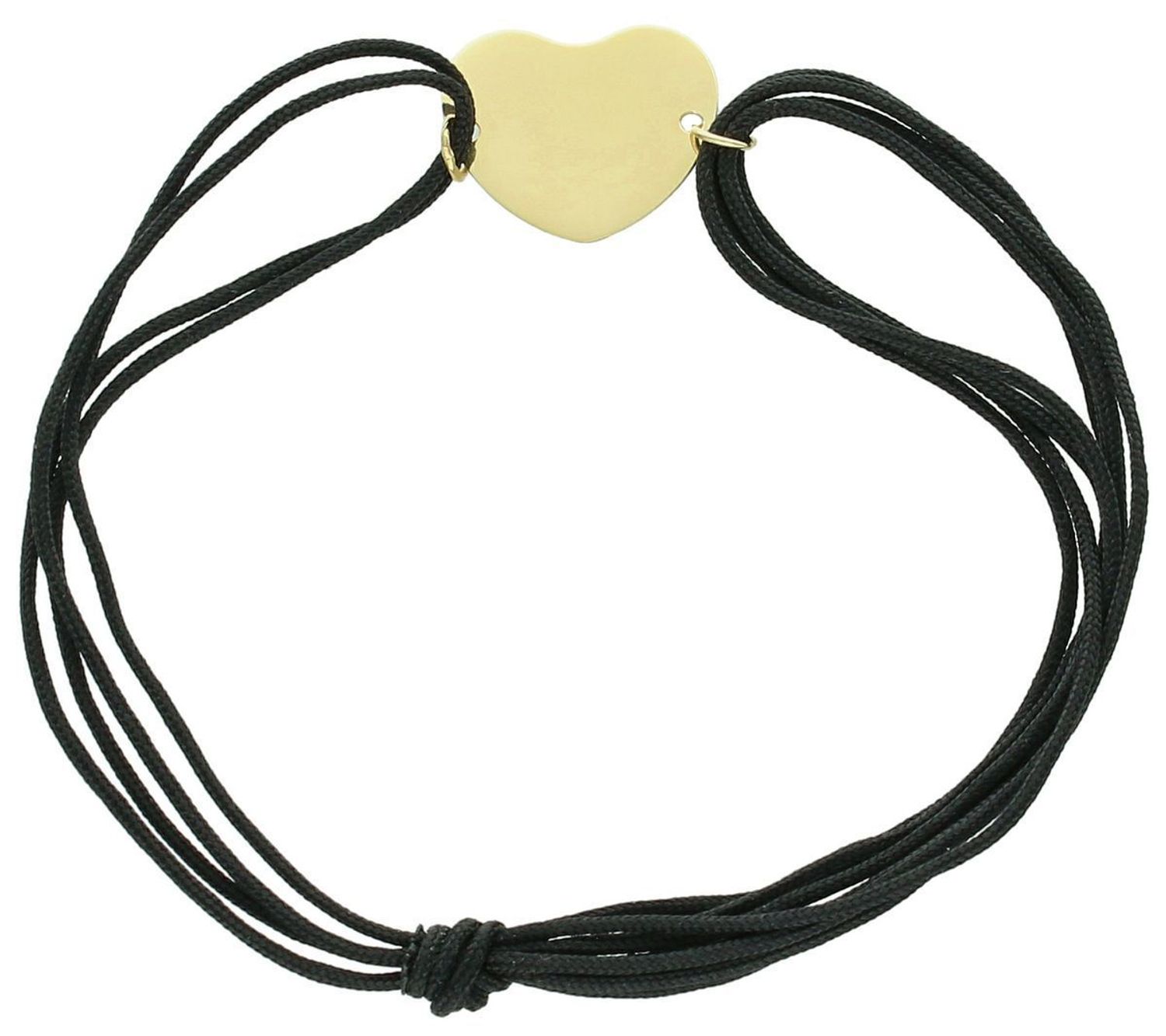 Bransoletka srebrne serce pozłacane na sznureczku próba 925, 0728357700.jpg