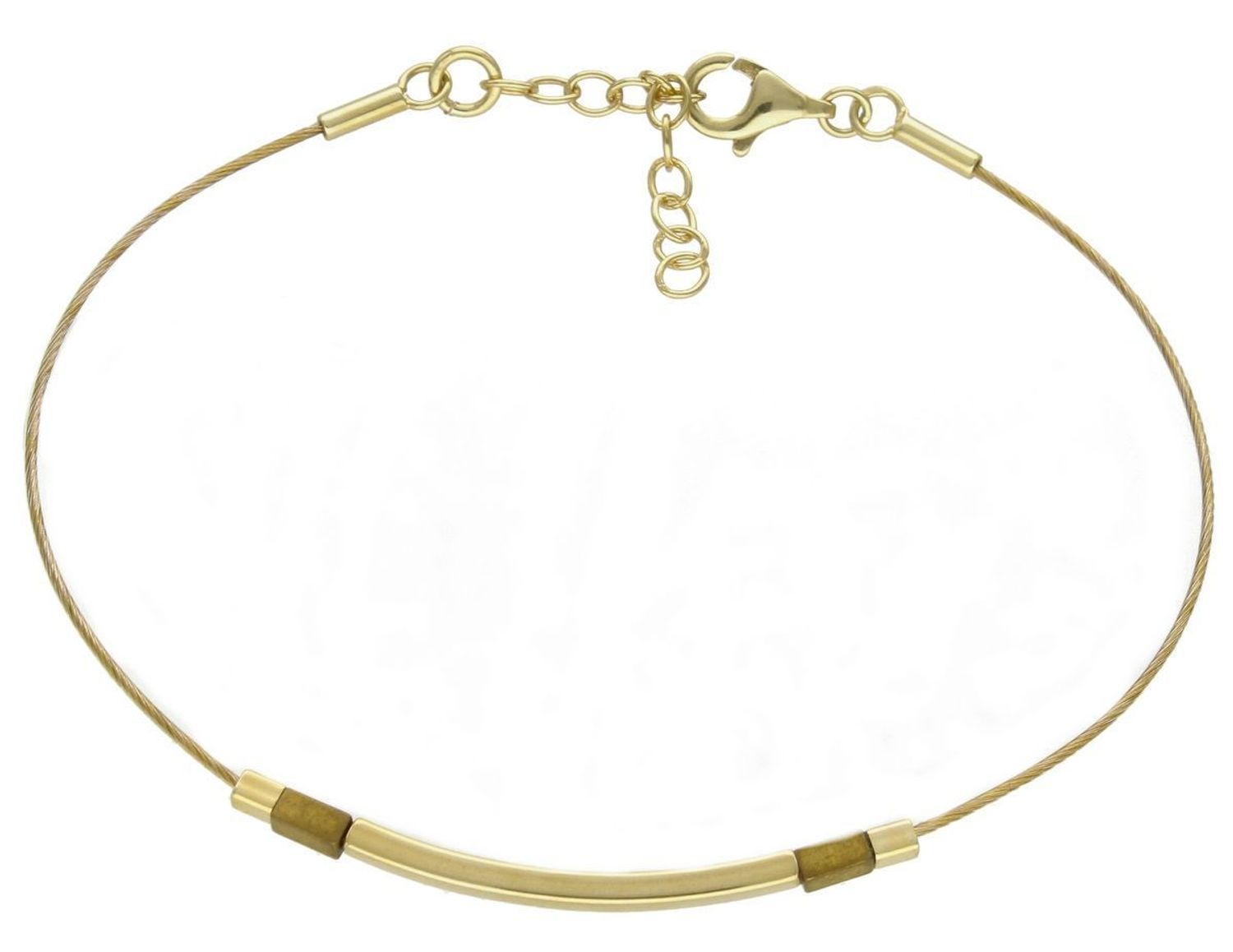 Bransoletka srebrna damska z hematytem pokryta złotem 0728845200. Srebrna bransoletka żyłka z hematytem. Długość bransoletki wynosi wynosi 16 cm i można ją przedłużyć o kolejne 3 cm. Bransoletka posiada wygodne zapięcie na karabińc (3).jpg