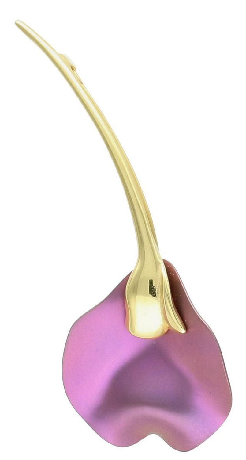 Broszka srebrna 925 pozłacana z fioletowym tytanem 0738076480.jpg