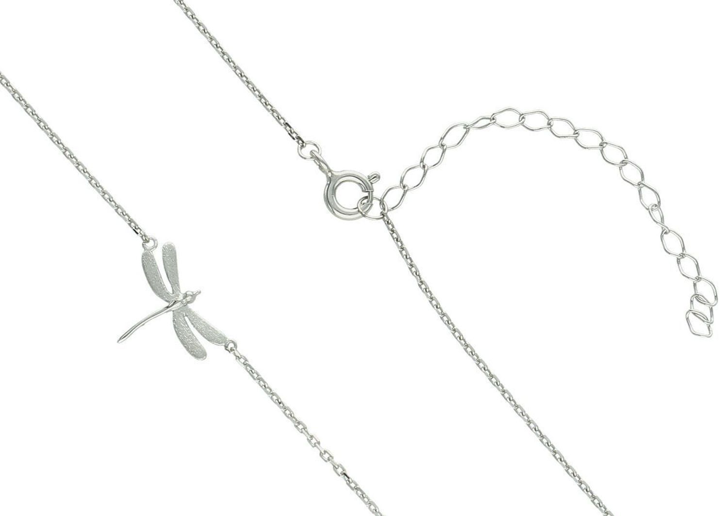 Naszyjnik celebrytka srebrna próba 925, z ważką 0757021194 Srebrny naszyjnik celebrytka z motywem ważki to delikatna i stylowa propozycja dla kobiet ceniących biżuterię z przesłaniem. 1.jpg