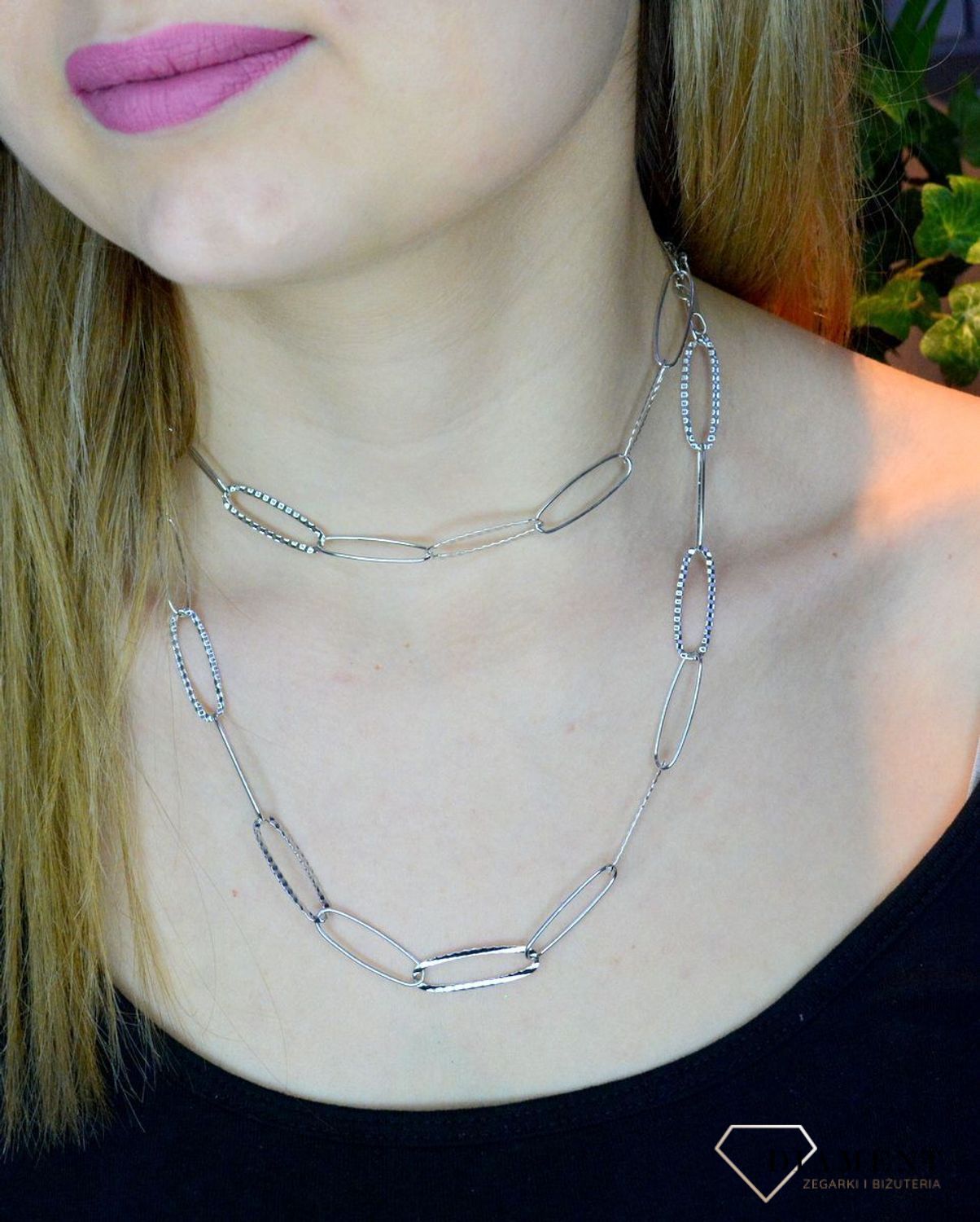 NASZYJNIK SREBRNY RODOWANY Z DUŻYMI OGNIWKAMI 0757046288 (4).jpg