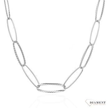 NASZYJNIK SREBRNY RODOWANY Z DUŻYMI OGNIWKAMI 0757046288 (3).jpg