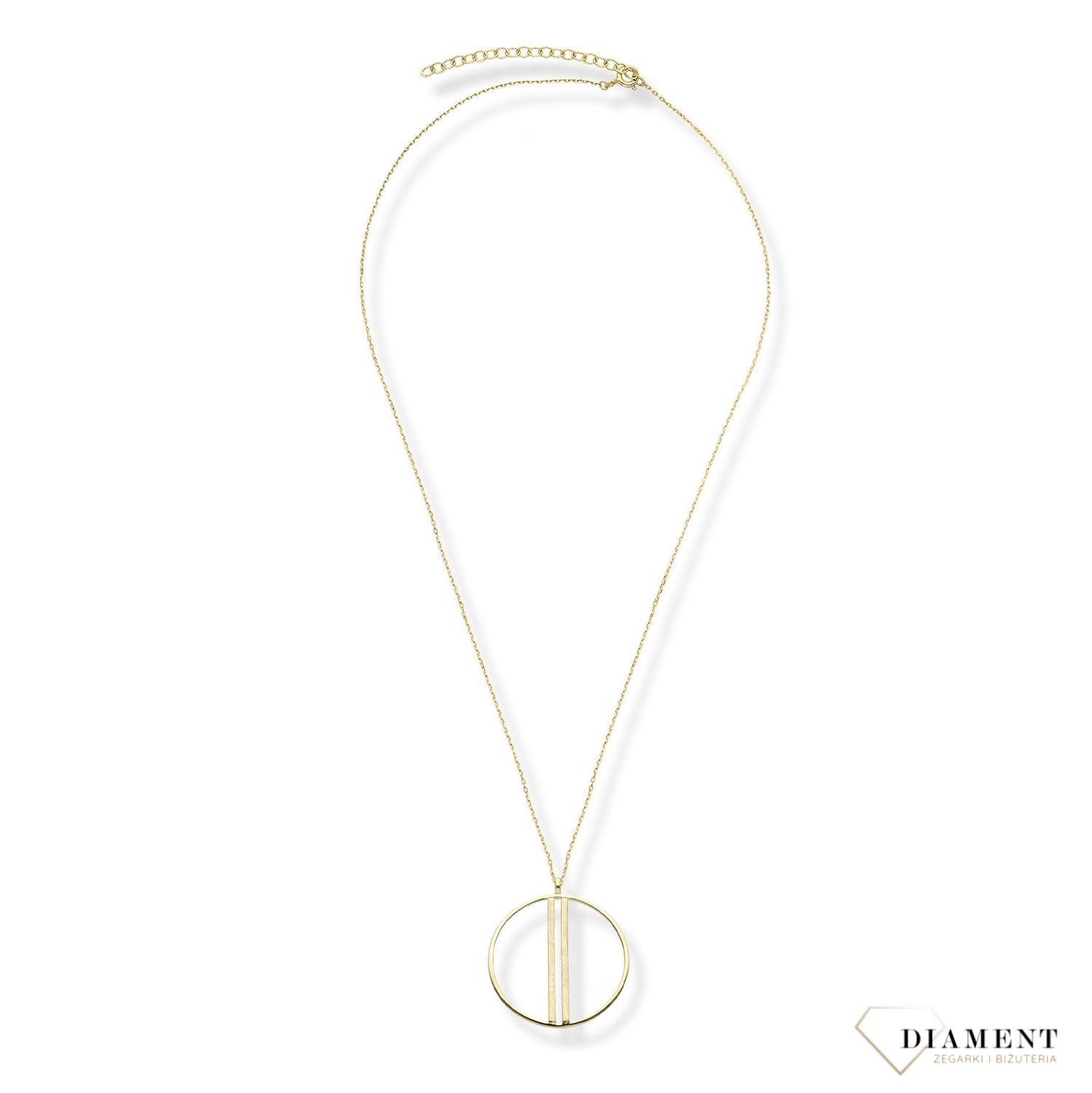 Srebrny naszyjnik pozłacany kolia z dużym elementem ozdobnym 07580542 (2).jpg