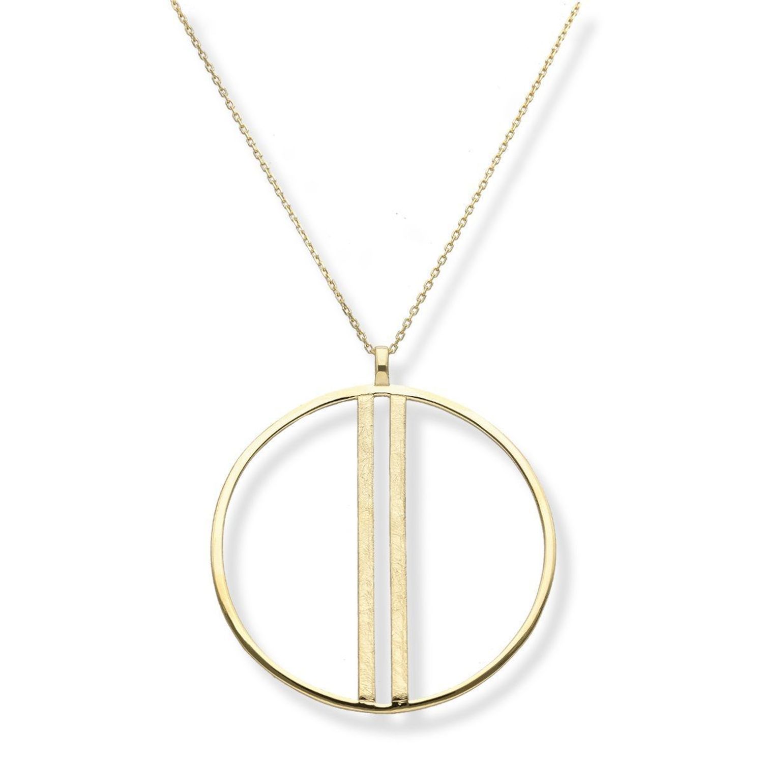 Srebrny naszyjnik pozłacany kolia z dużym elementem ozdobnym 07580542 (2).jpg