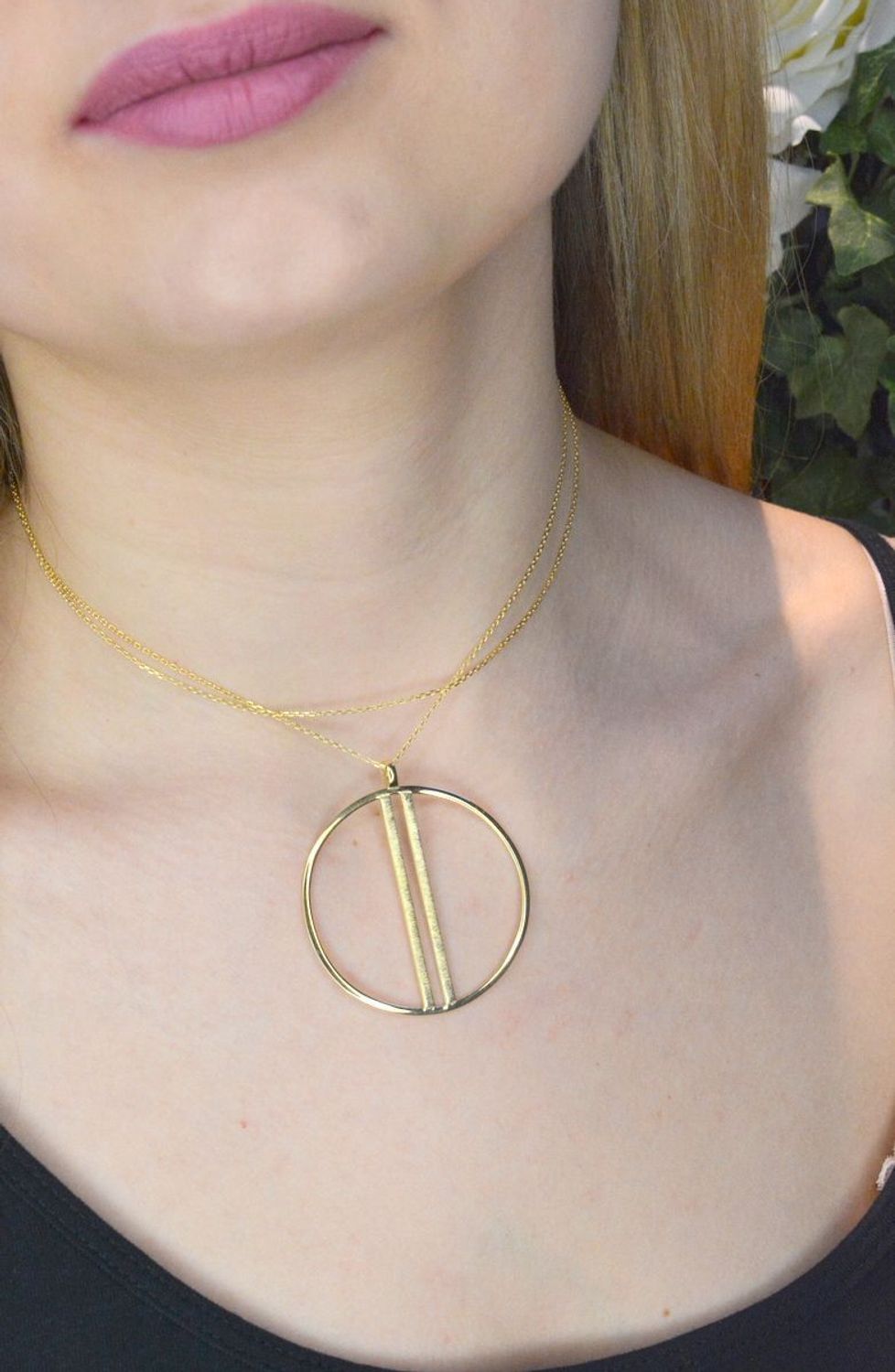 Srebrny naszyjnik pozłacany kolia z dużym elementem ozdobnym 07580542 (2).jpg