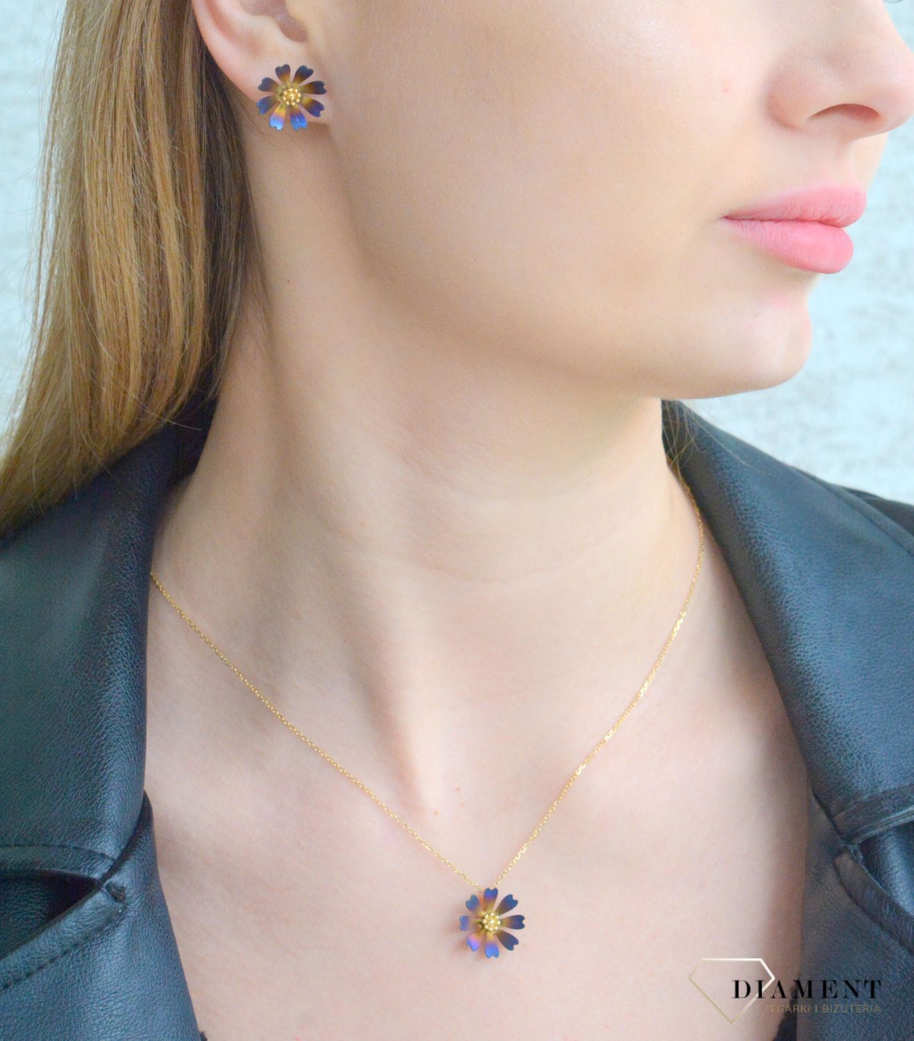 Srebrny naszyjnik celebrytka pozłacana z tytanem Kwiat 0758065800 (1).jpg