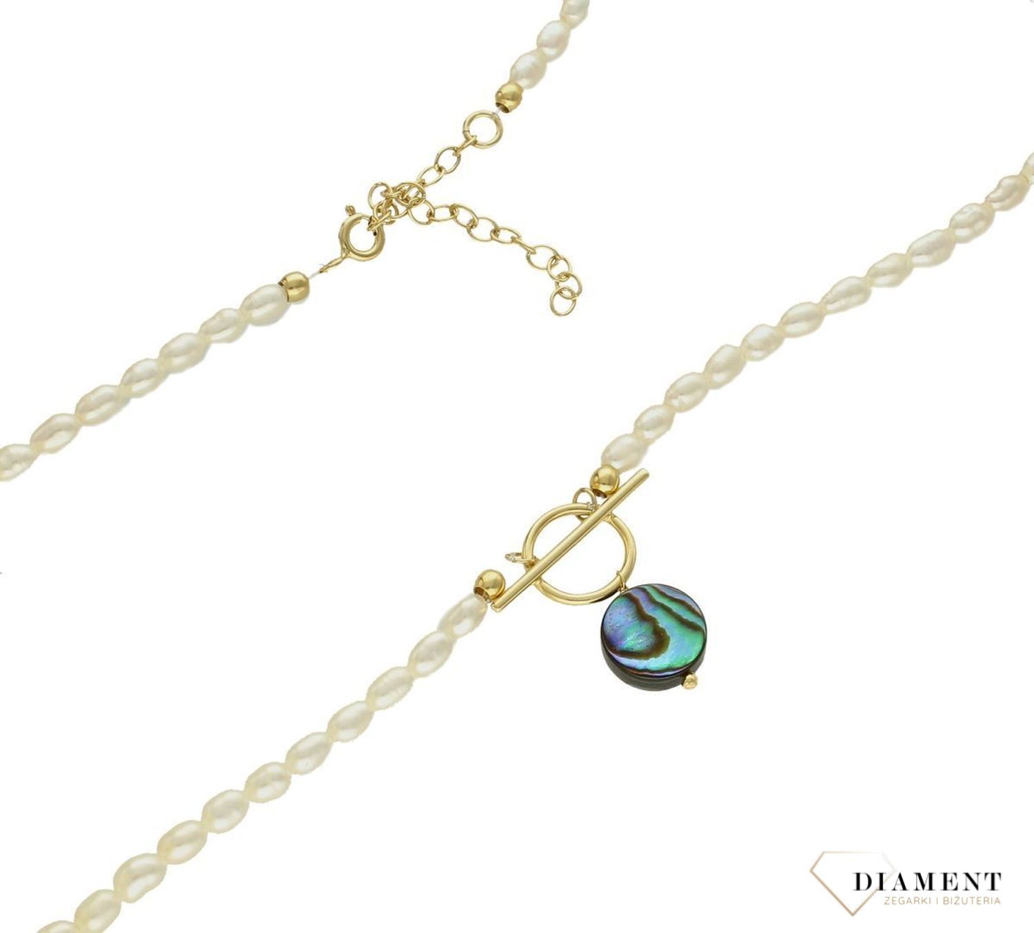 Srebrny naszyjnik damski perełki z muszlą naturalną 0758657600 (2).jpg