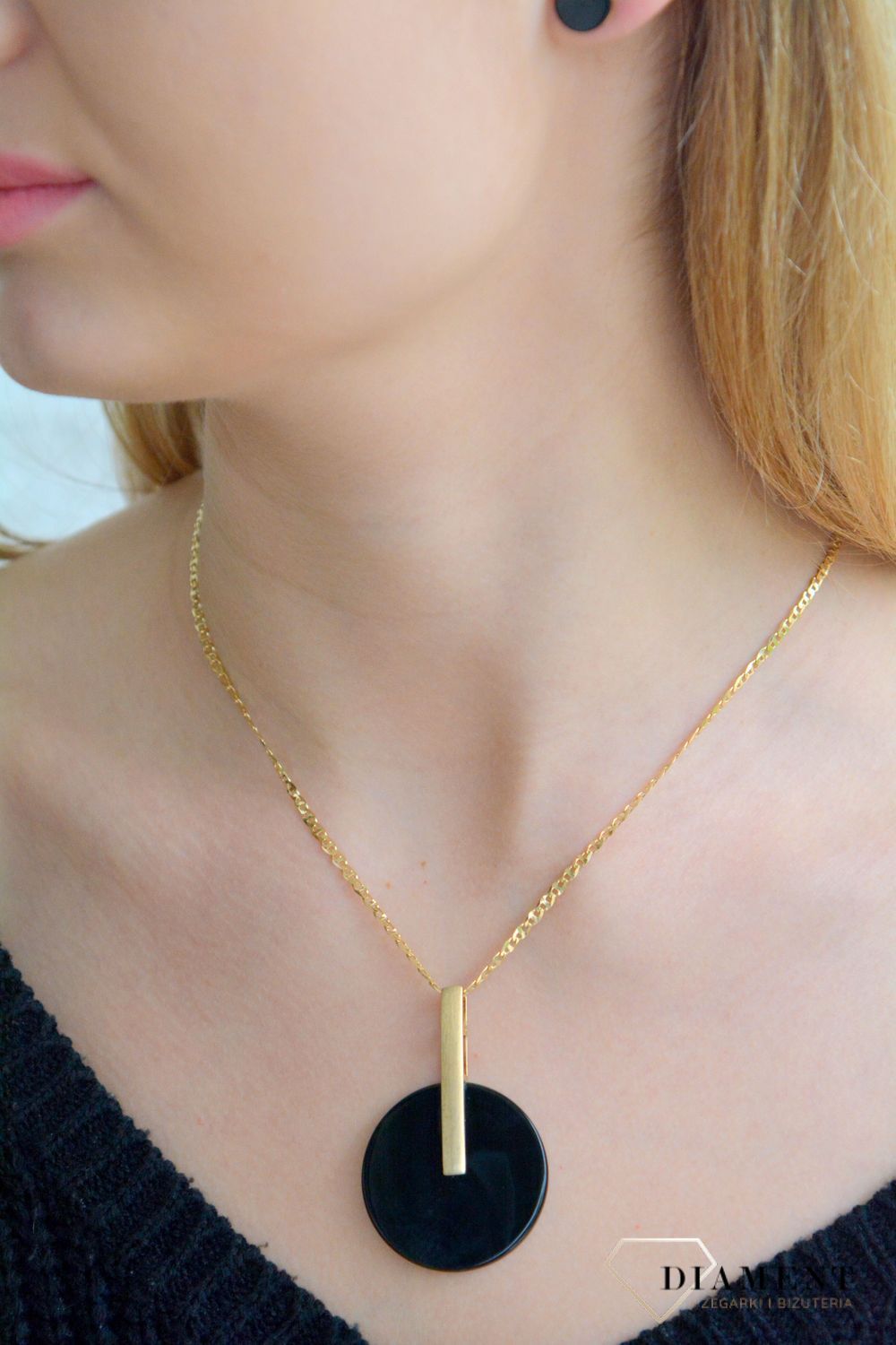 Srebrna zawieszka damska 925 okrągły onyks 0768122643.jpg