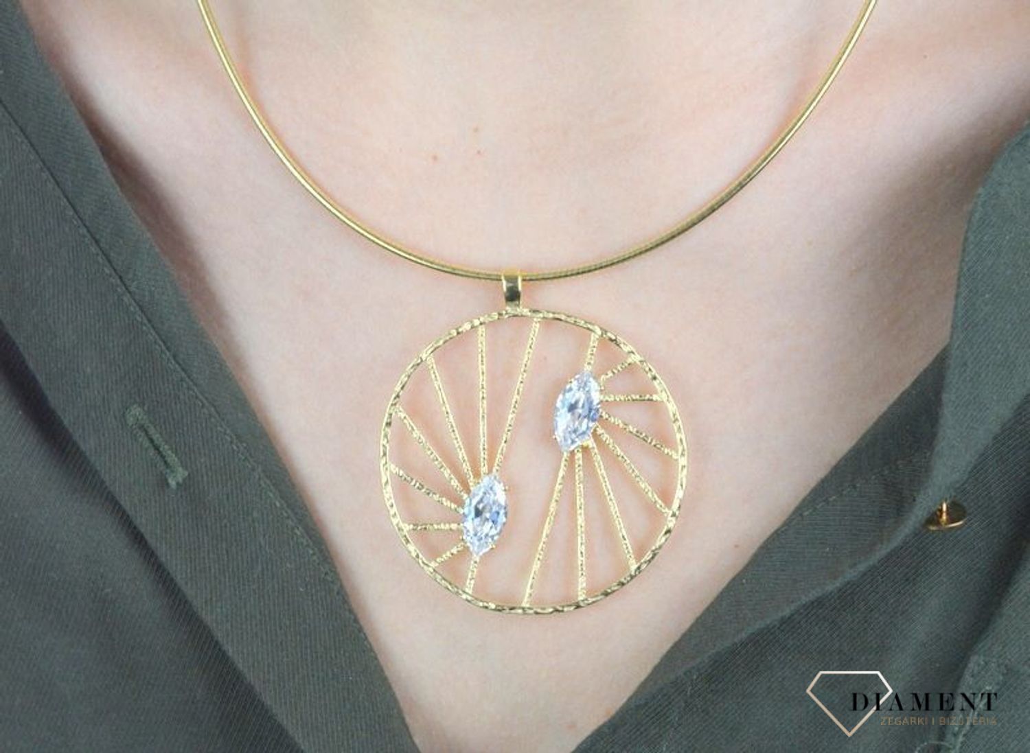 SREBRNA ZAWIESZKA POZŁACANA MARKIZA Z CYRKONIAMI 0768153300.jpg